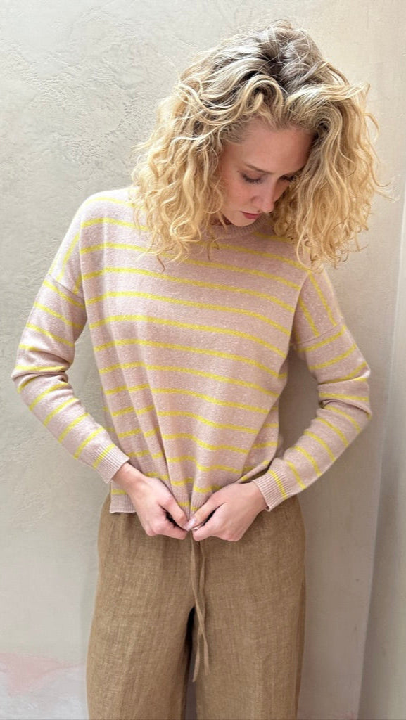 zeek stripe pink yellow