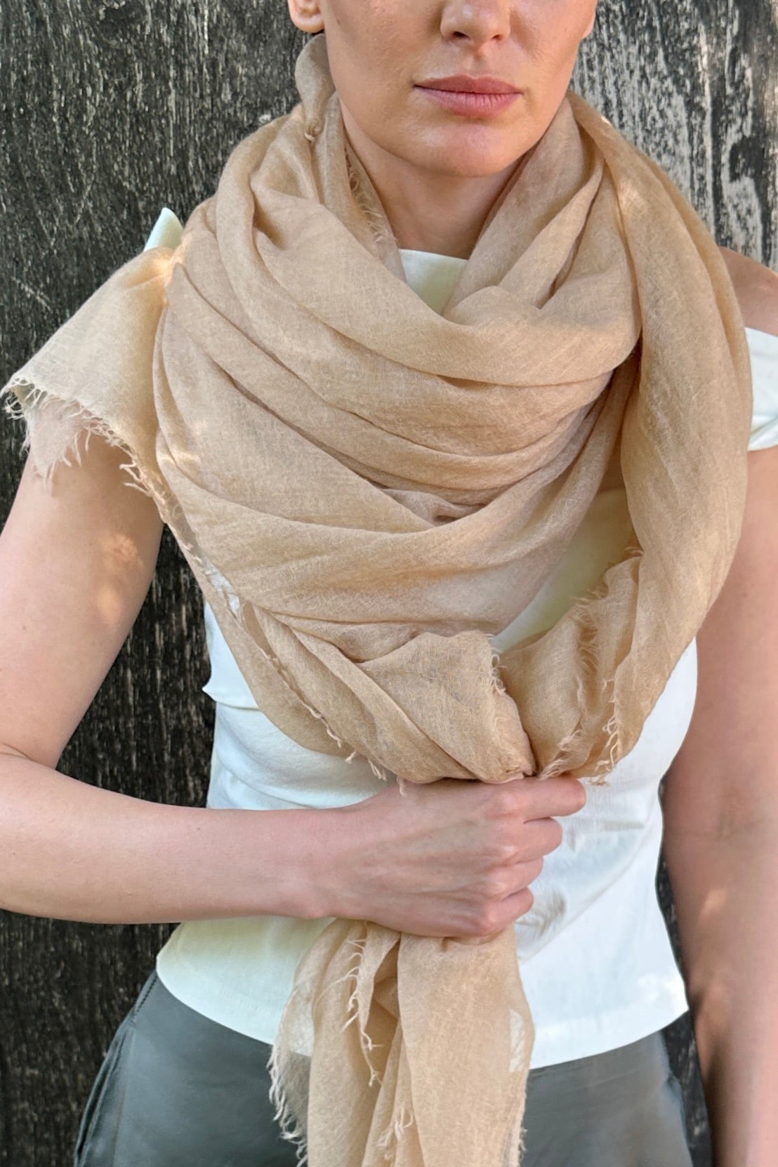 marmee beige sand savannah scarf
