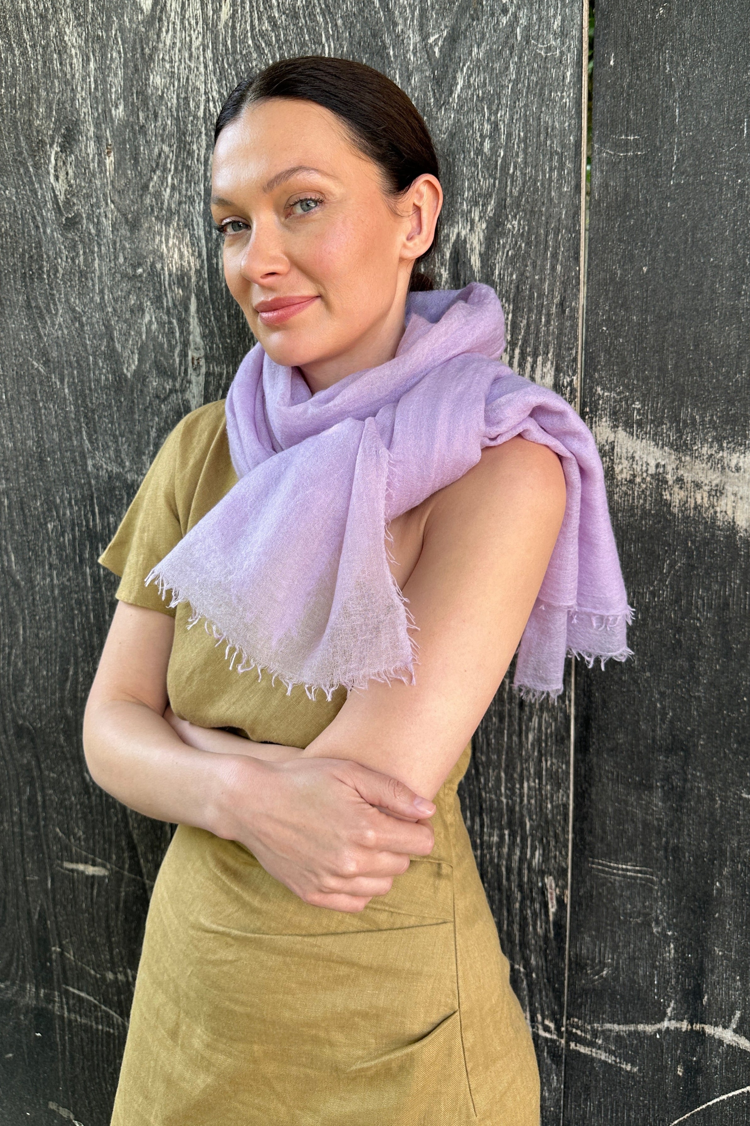 marmee chiffon lilac cashmere scarf