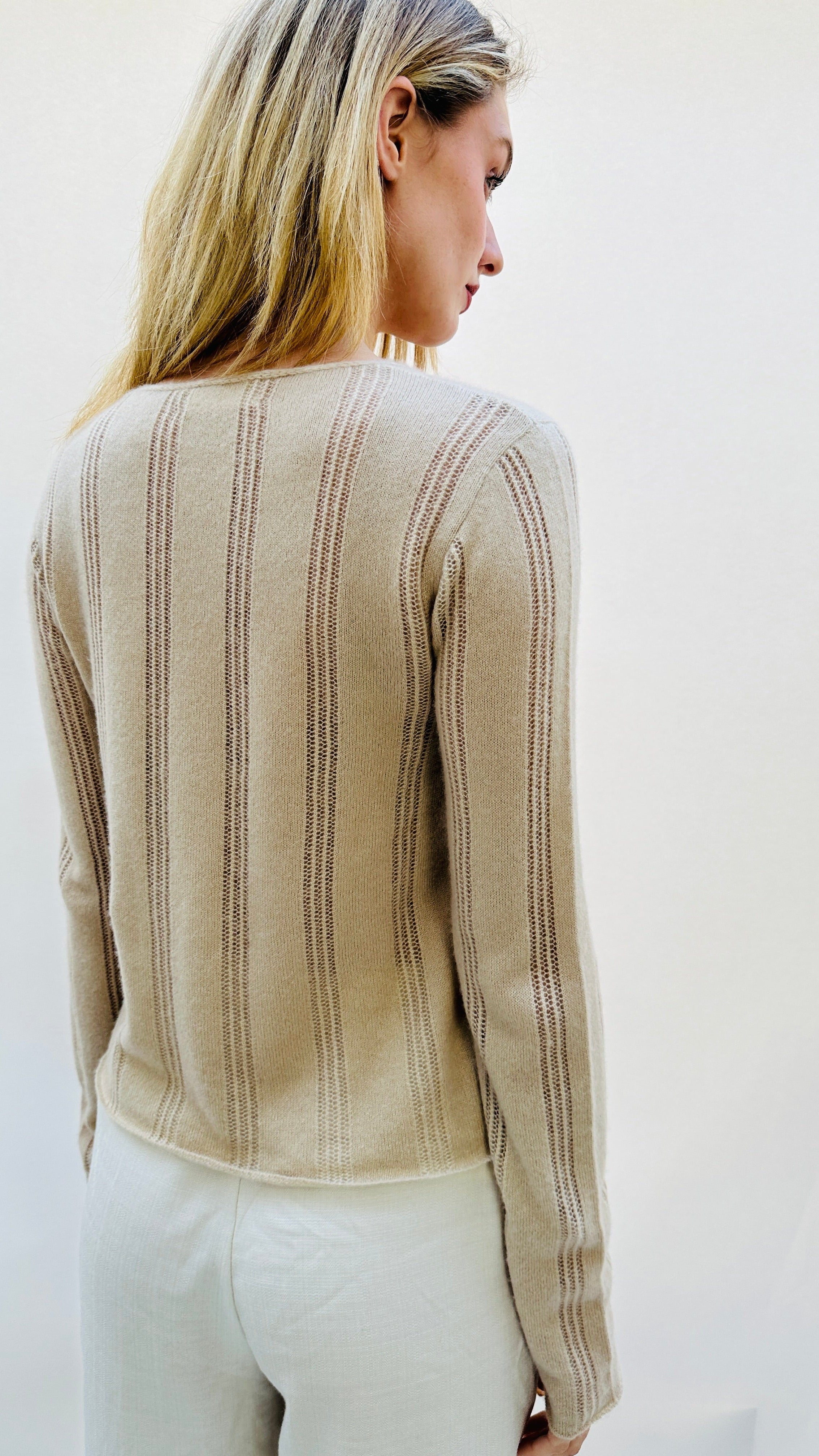 anna cashmere sweater back view