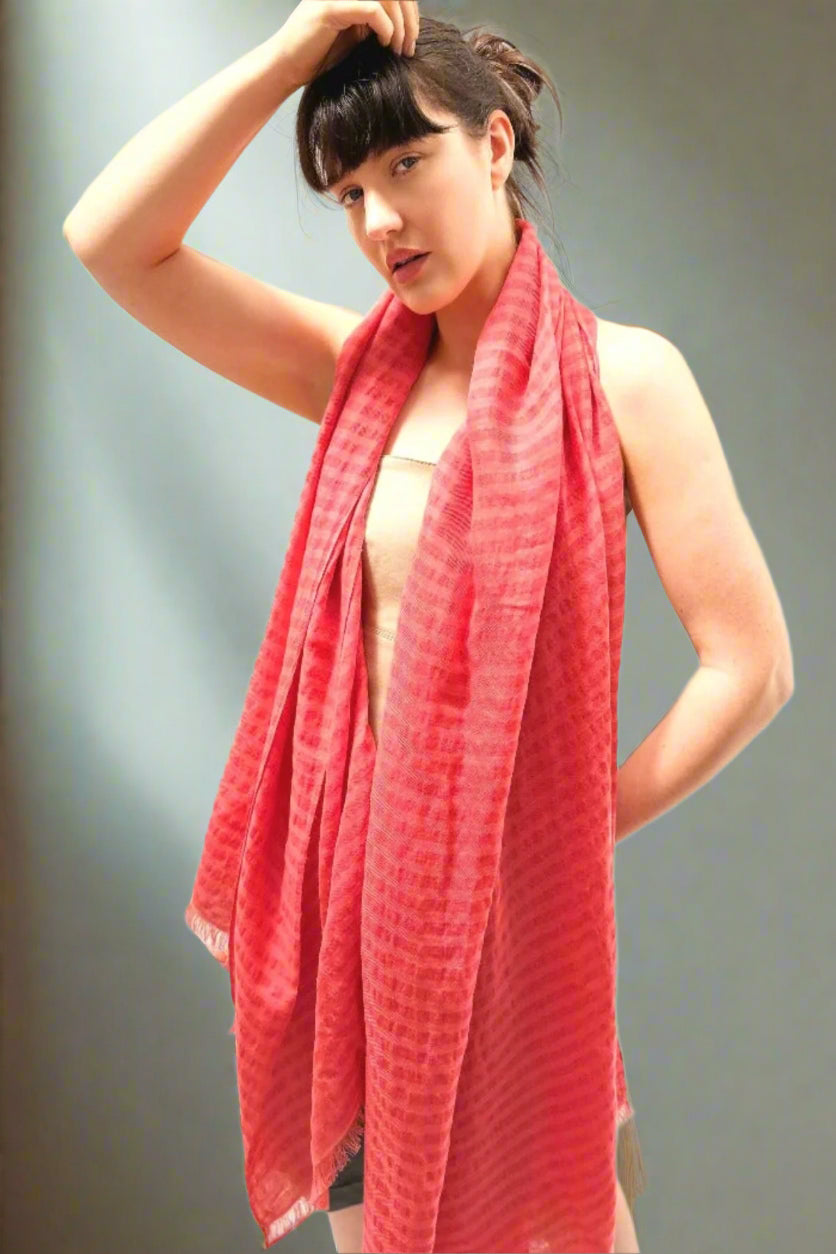 candy lust coral scarf