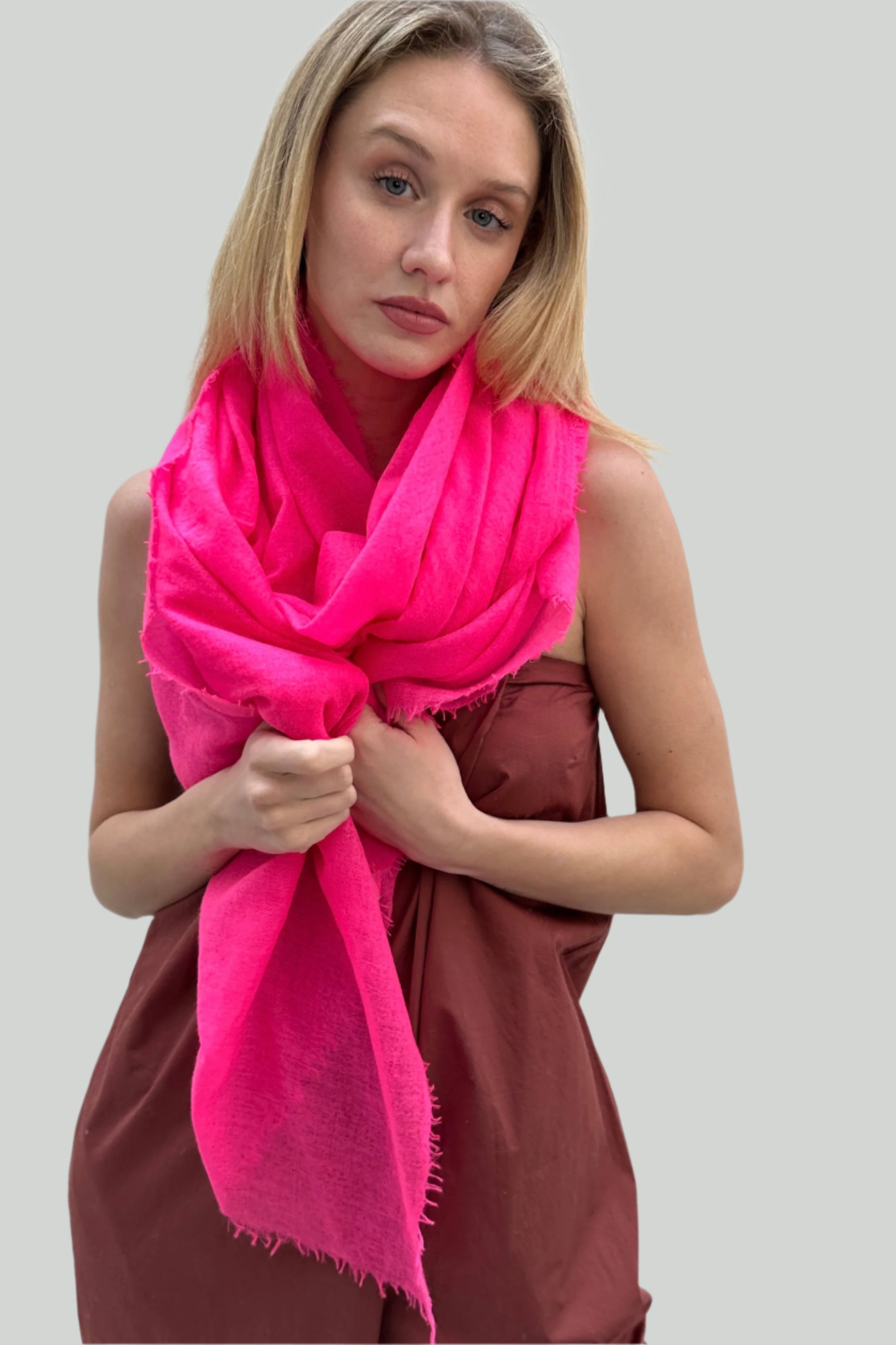 Marmee neon pink scarf
