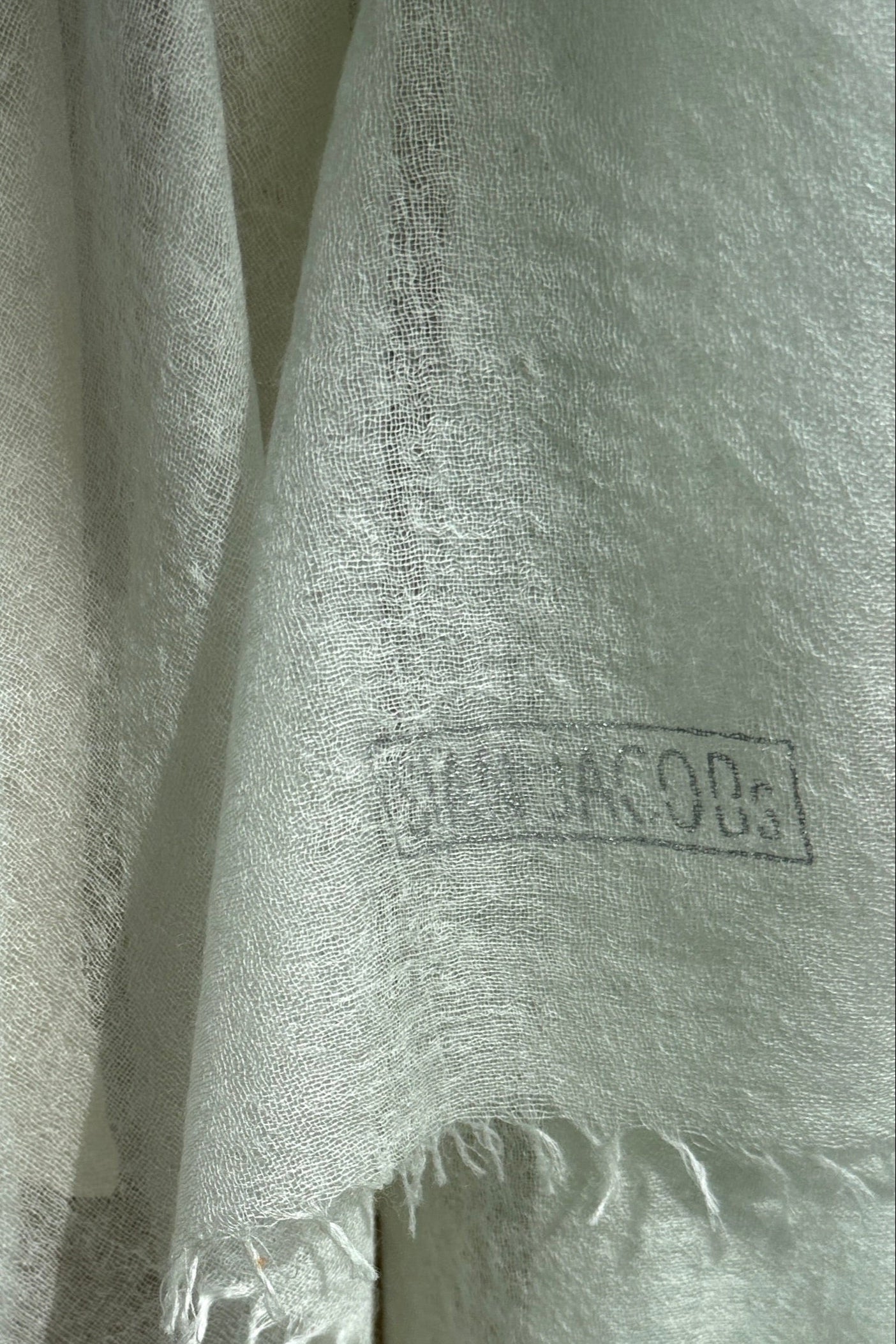 Marmee mint green cashmere scarf swatch