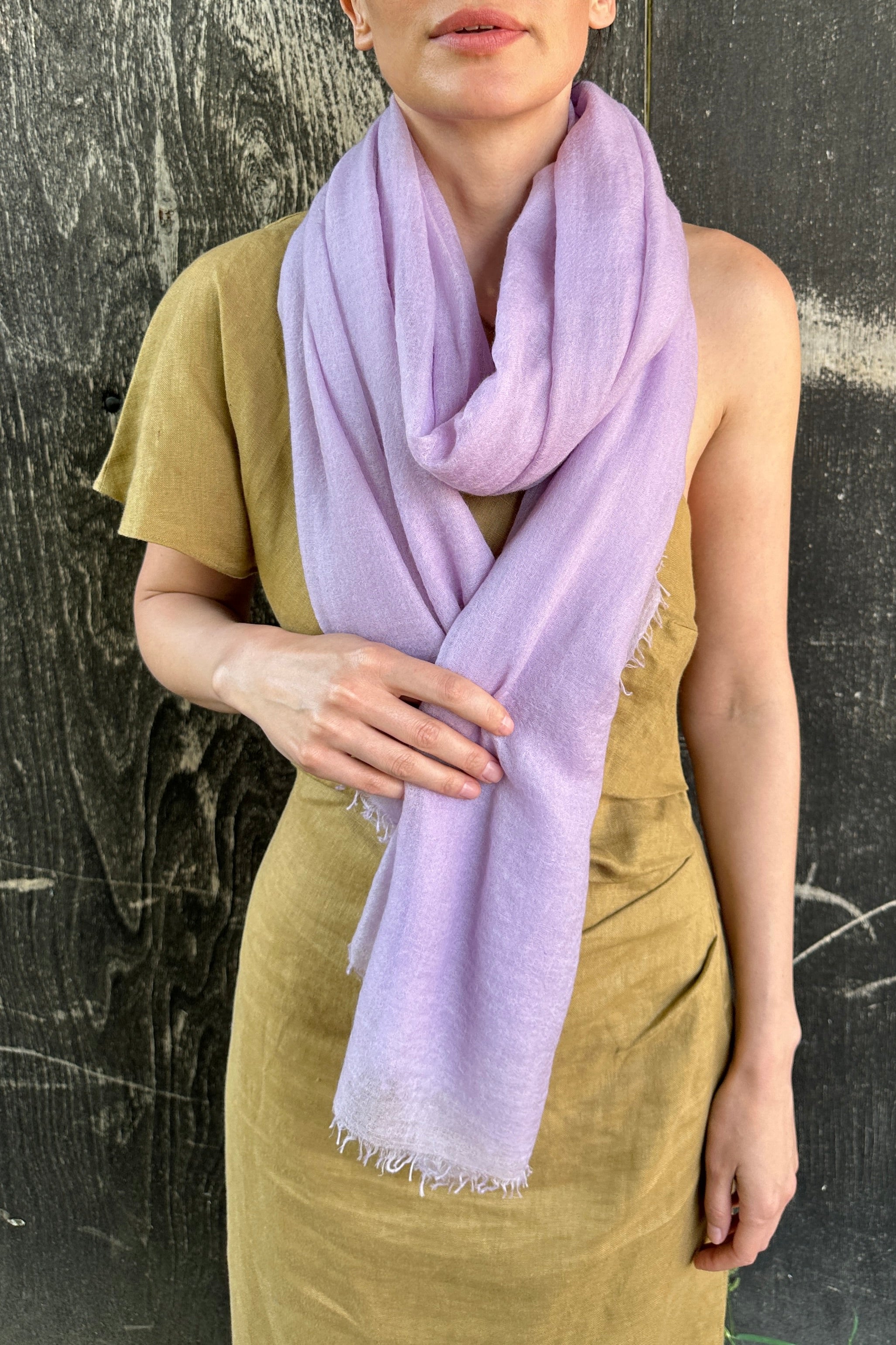 marmee chiffon lilac cashmere scarf
