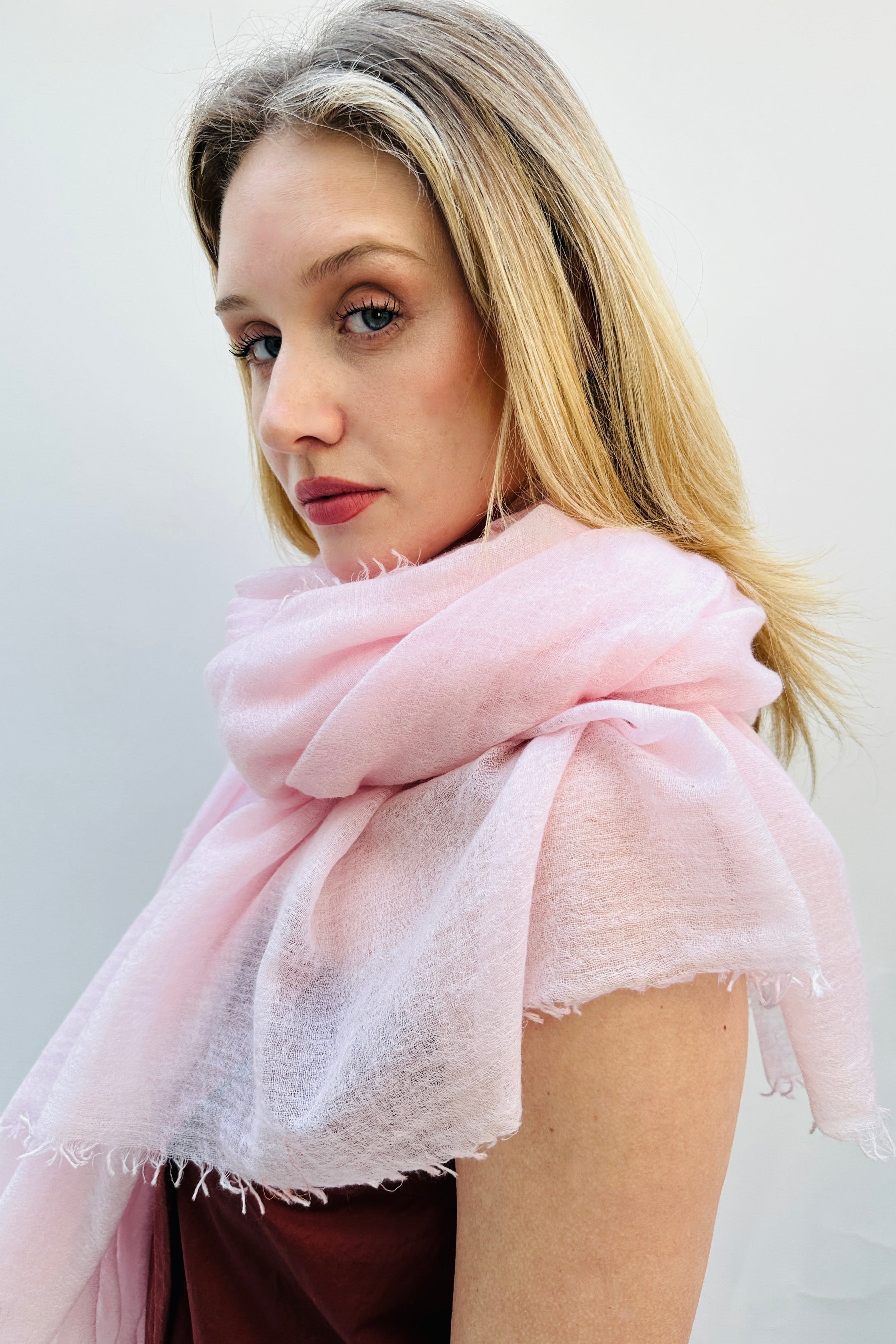 marmee pale pink scarf
