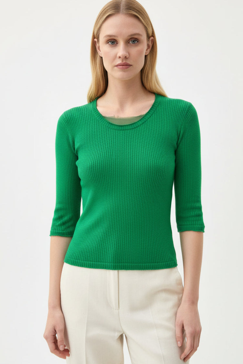 carly t 2 silk bib verde