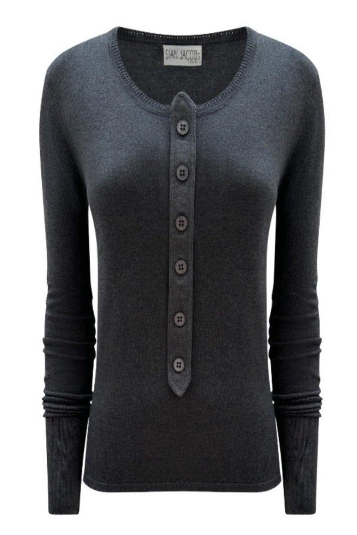 Bay sweater with front placket