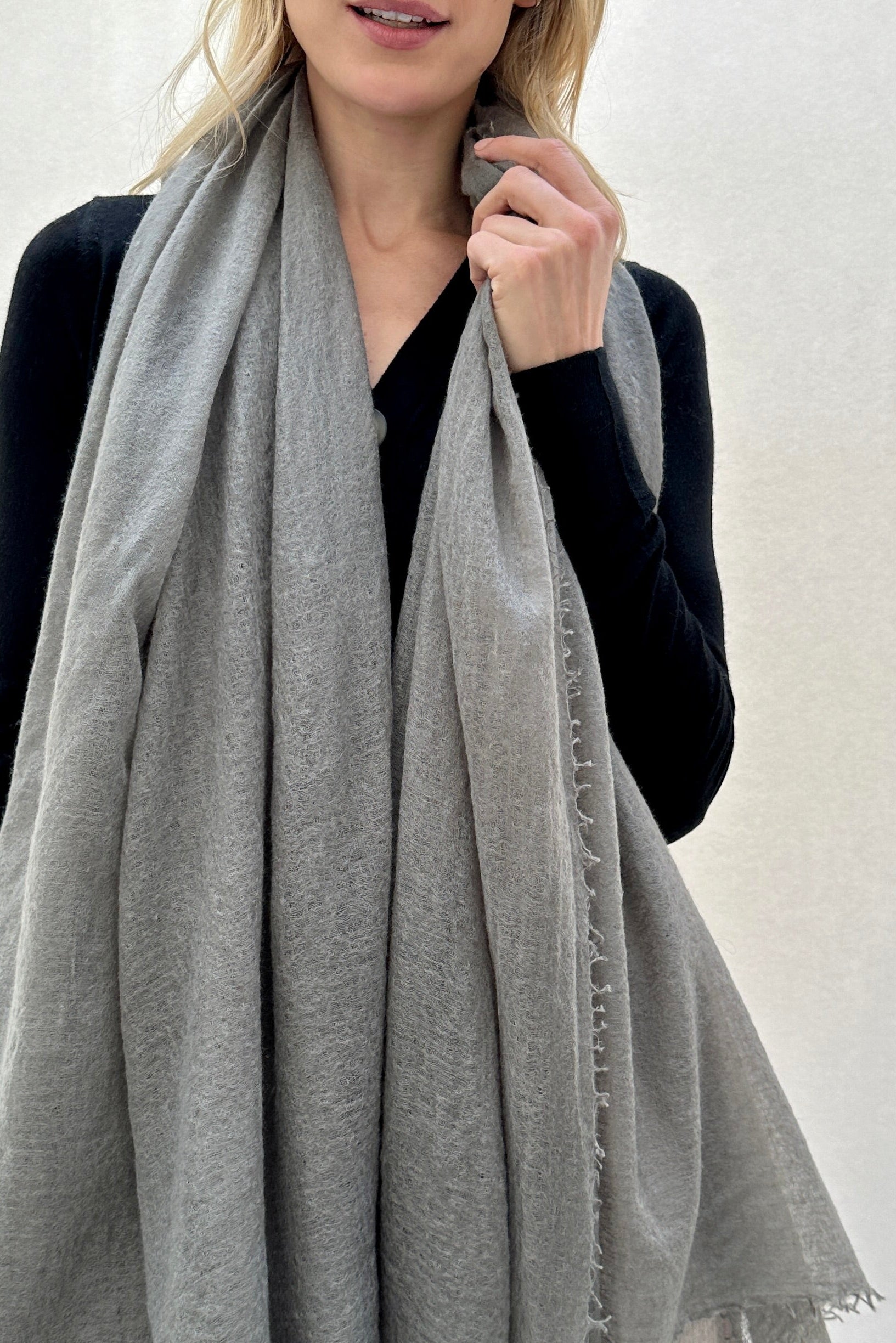 marmee sage green scarf long wrao