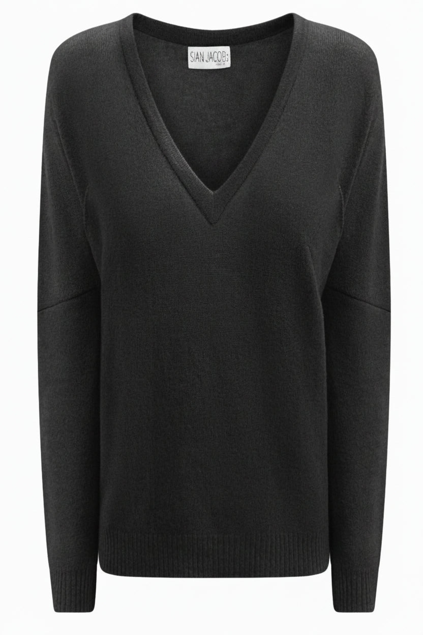 brianna nightshade v neck sweater on ghost mannequin