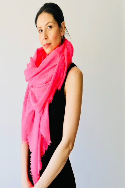 marmee neon pink wrap scarf 