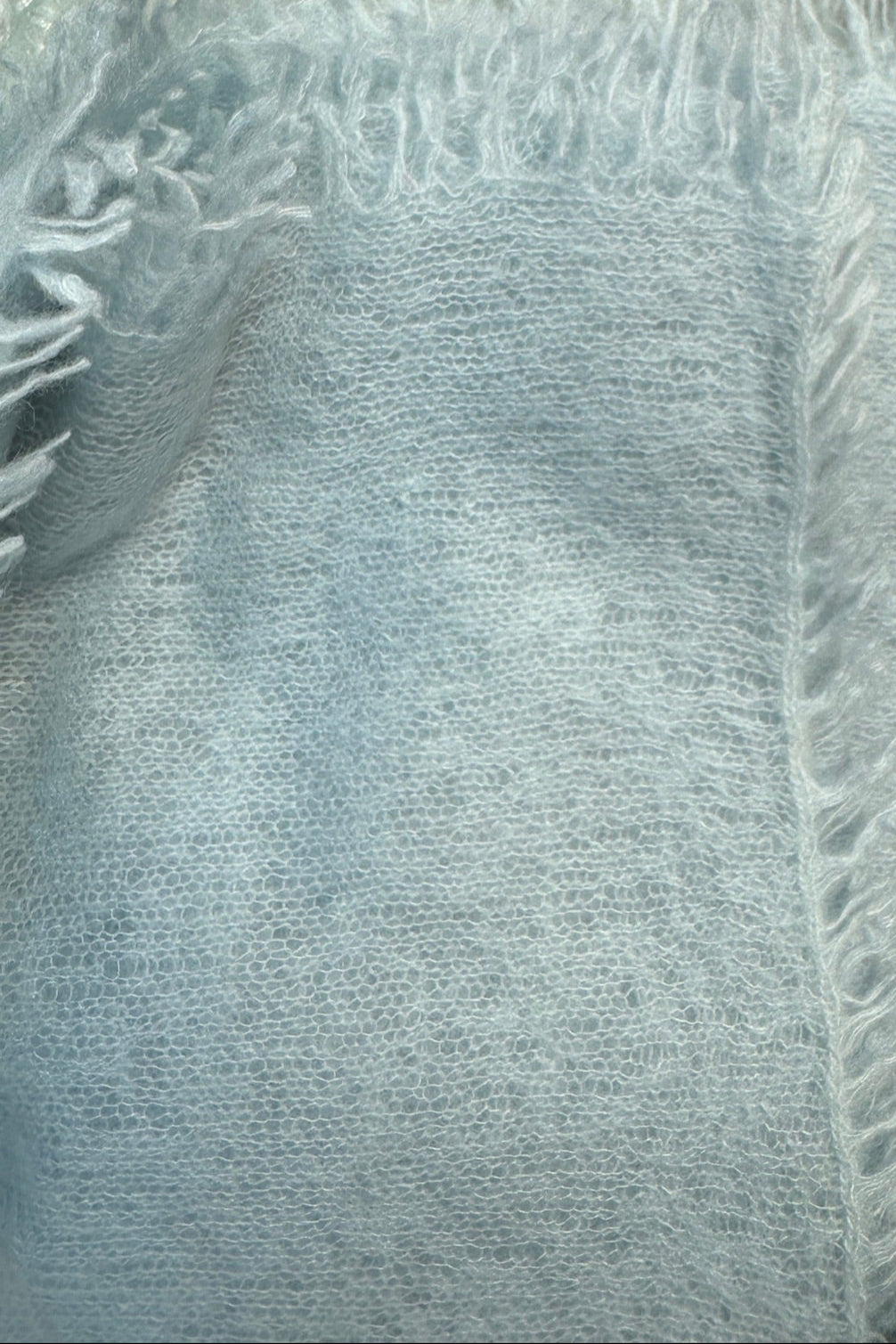 Light blue cashmere swatch eighty scarf