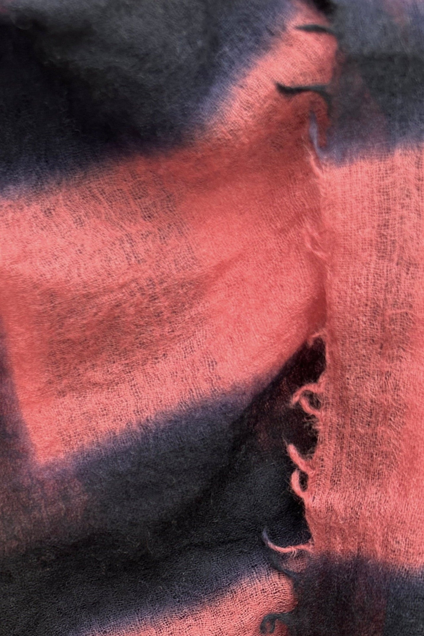 shiborisky squares rosewood pink navy black stripe scarf