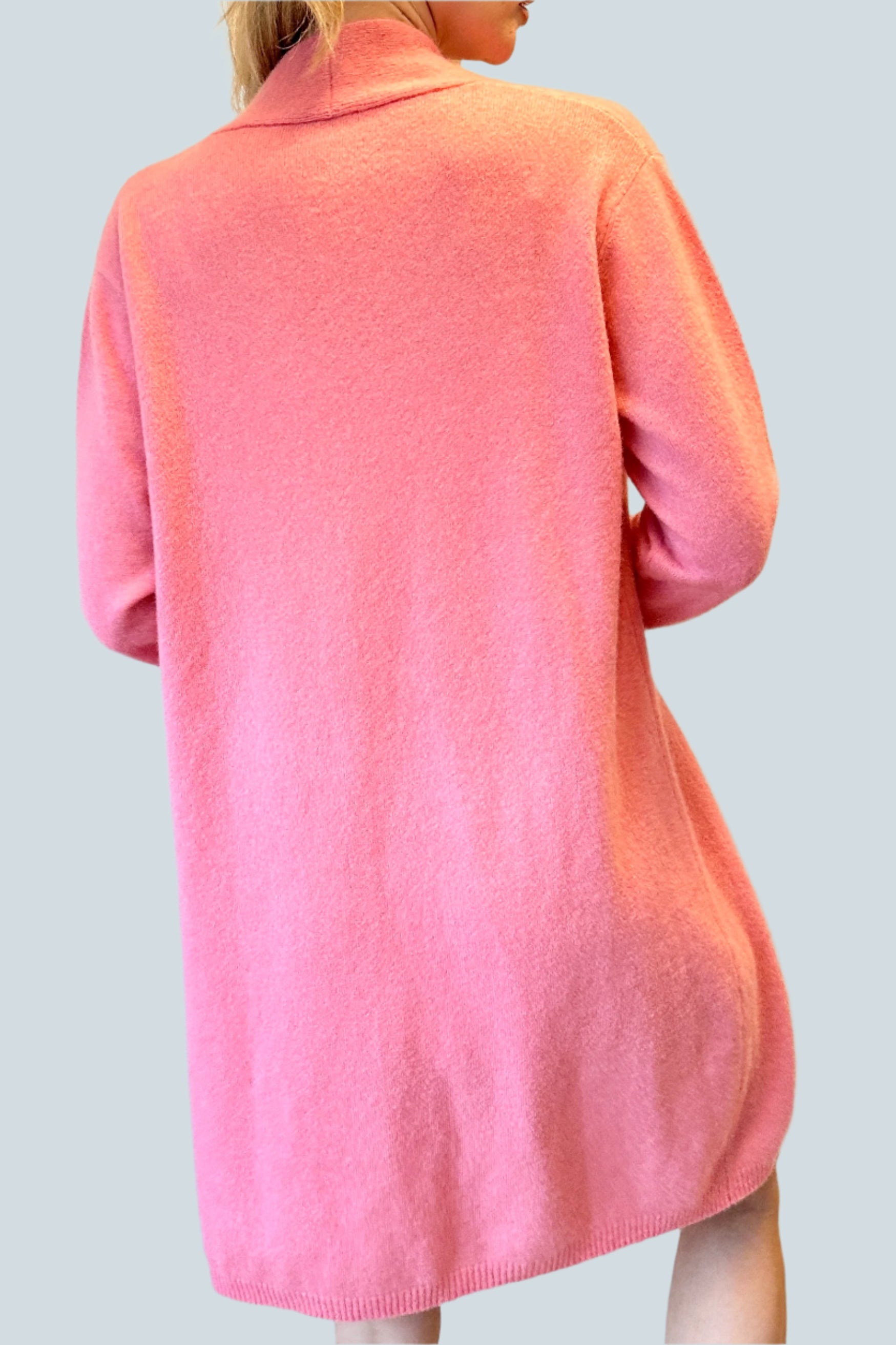 ally coatigan coat cardigan pink cashmere silk