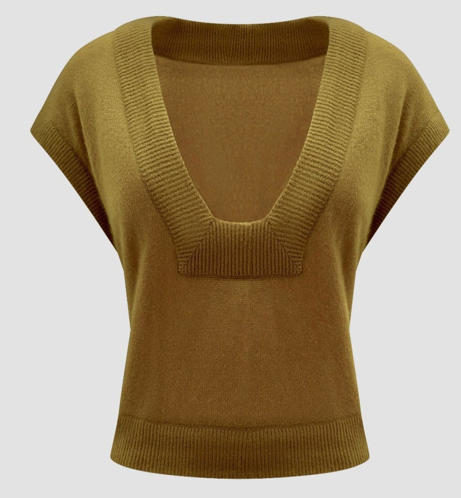 Inka seaweed tank top on ghost mannequin