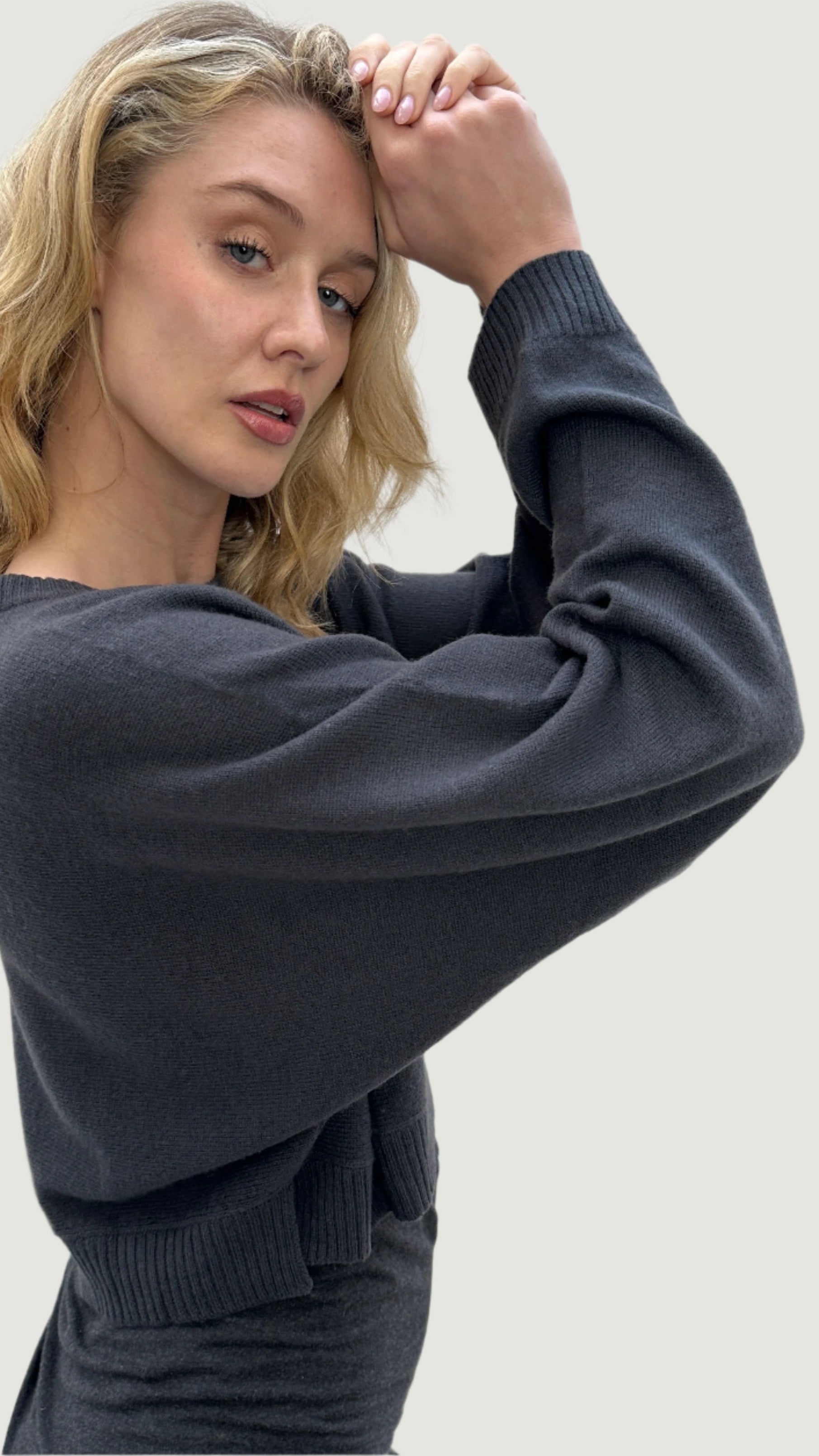 kurt short sweater nightshade side view