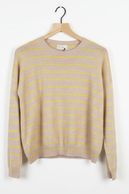 zeeko stripe sweater on hanger