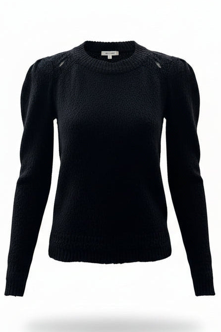 Black long-sleeve shirt on a white background
