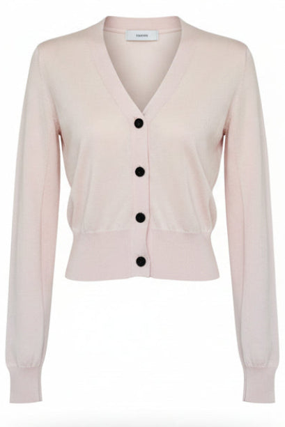 ghost mannequin of pink cotton mix cardigan