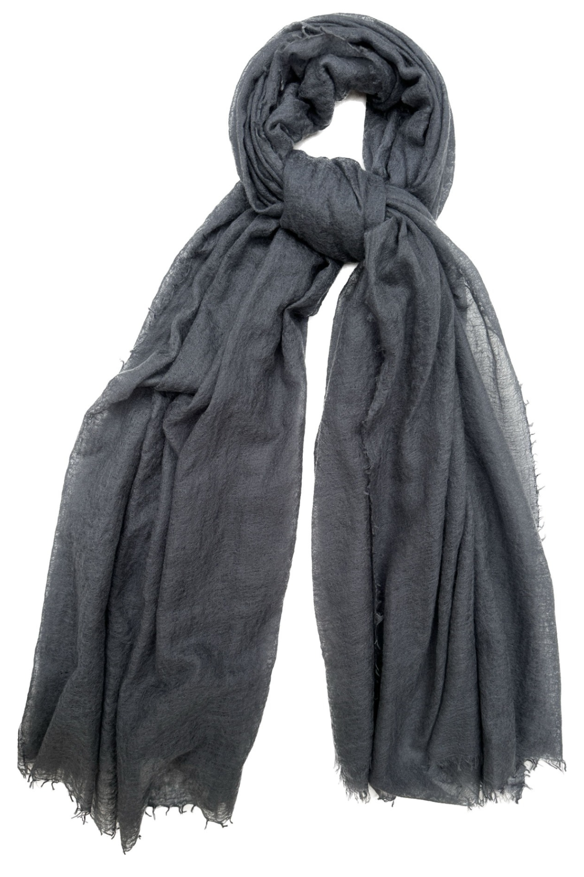 Marmee steel grey gray cashmere scarf