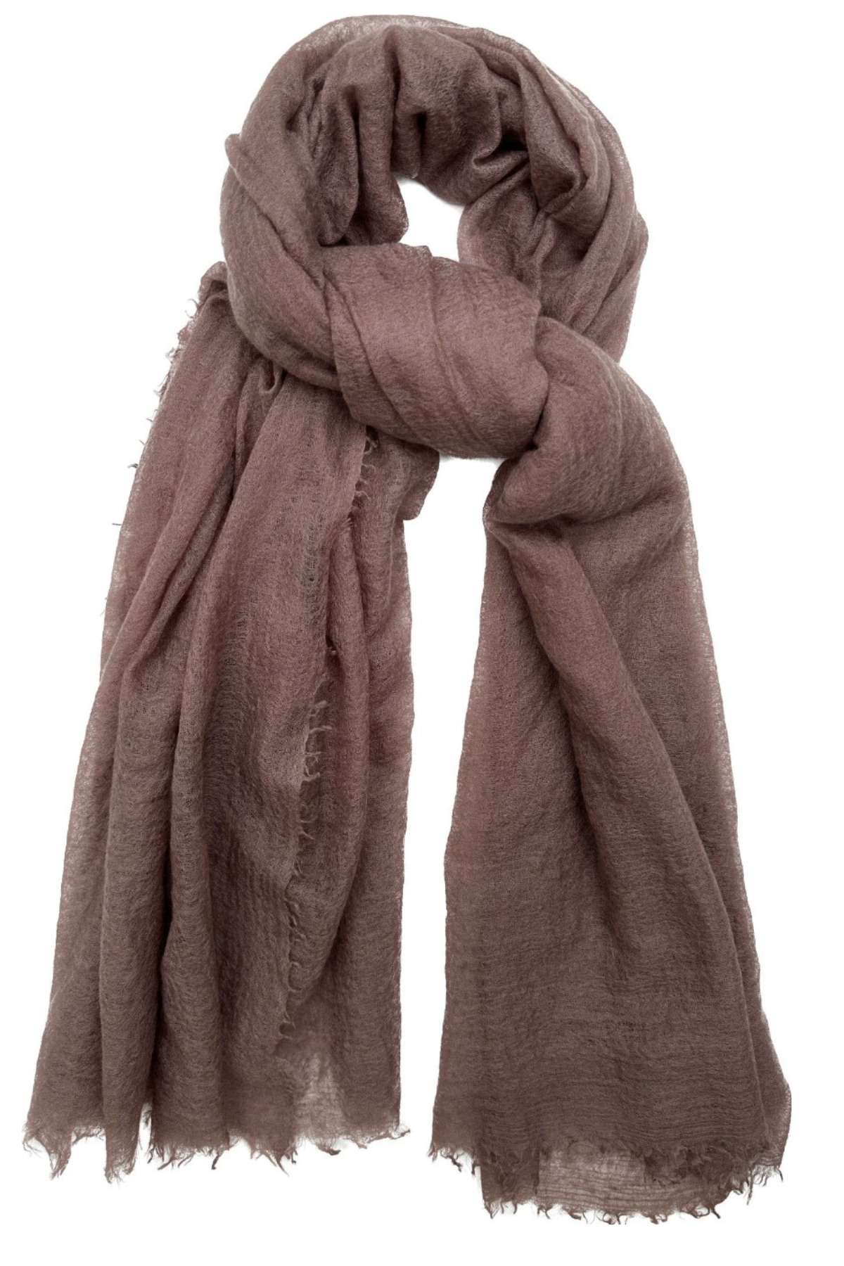 Marmee Taupe brown pink flat lay scarf