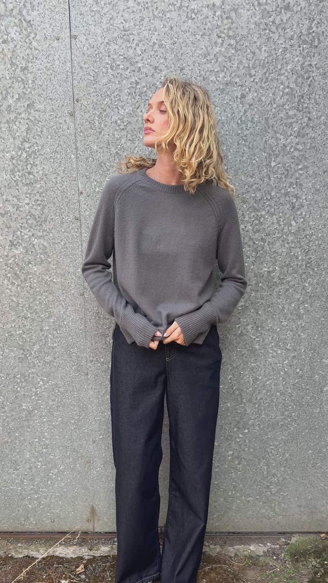 hethna grey thunder cashemere sweater