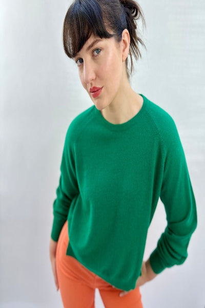 bonnie waffle knit sweater kelly green 3