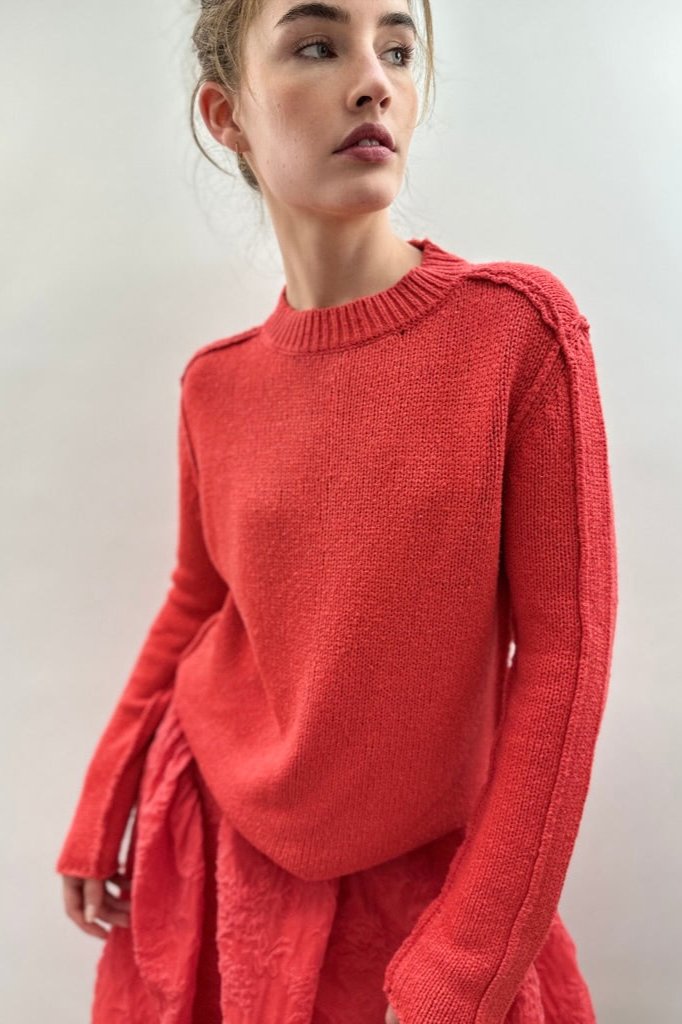 jane long coral sweater silk knit 2