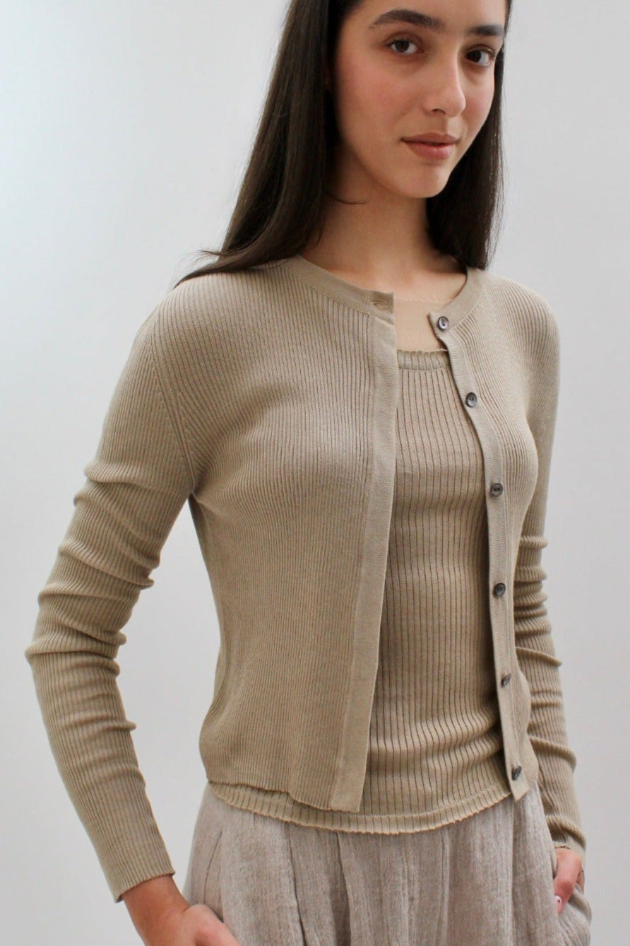 roxy sand cardigan rib