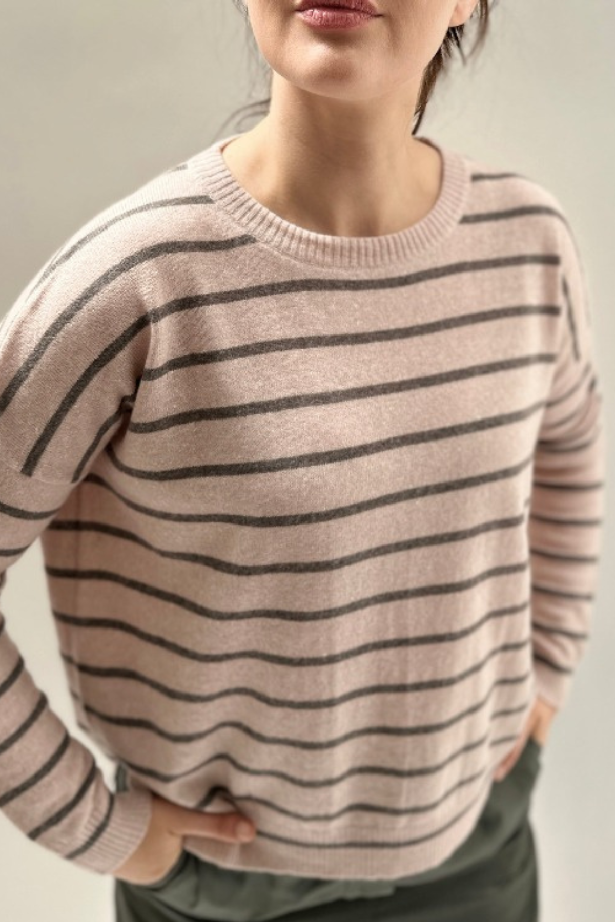 zeek stripe cashmere linen hoopoe