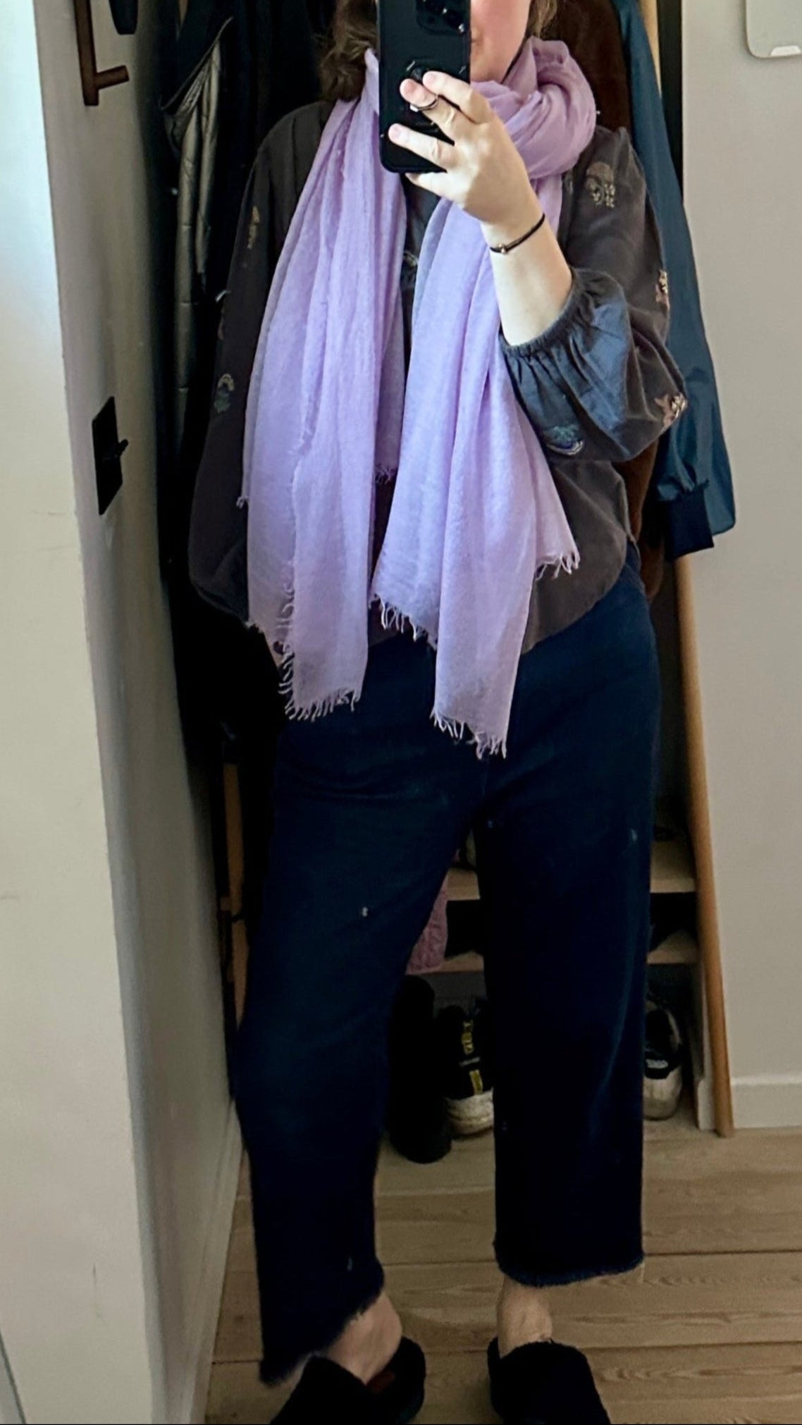 marmee chiffon lilac cashmere scarf