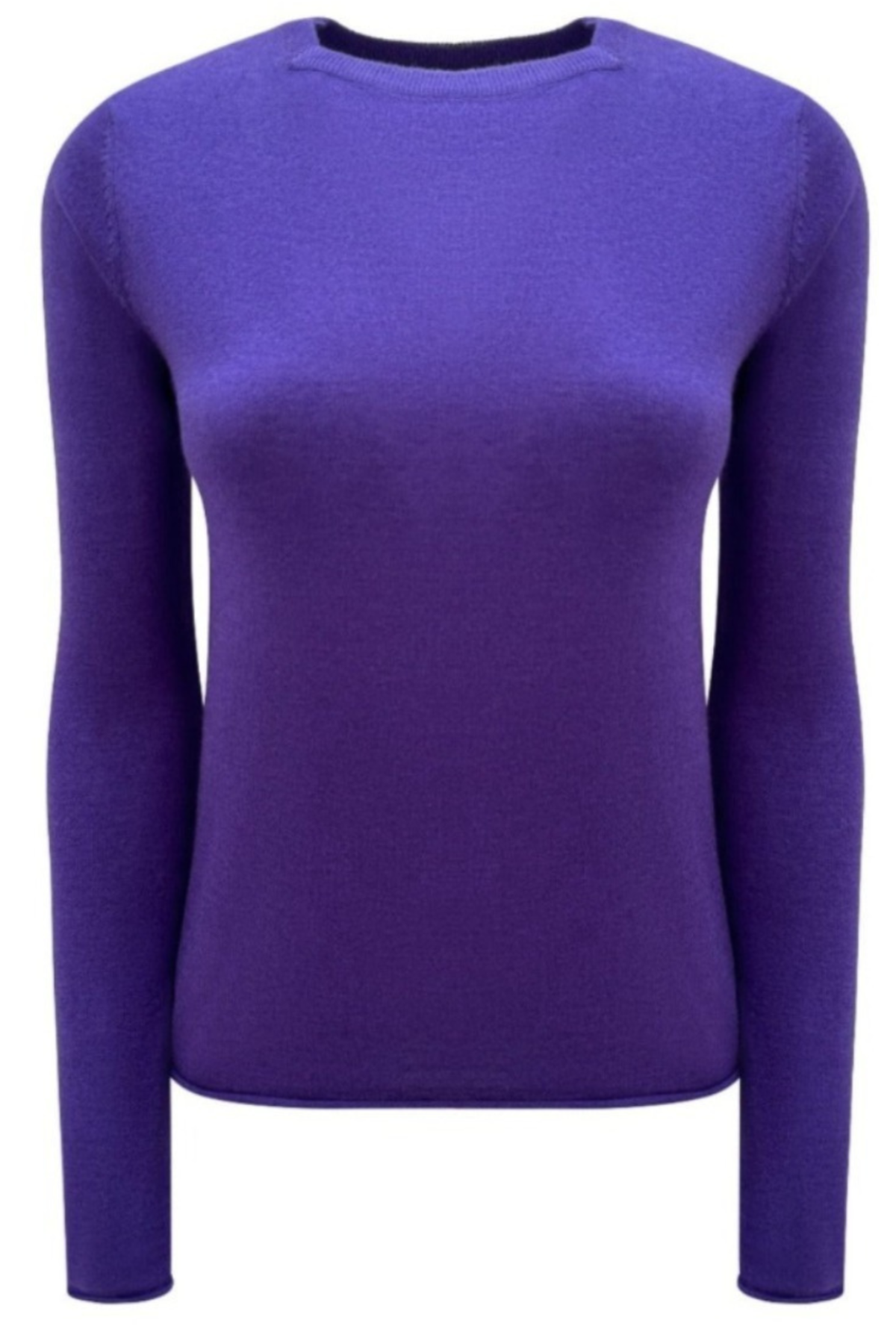 lassa purple square neck sweater cashmere silk