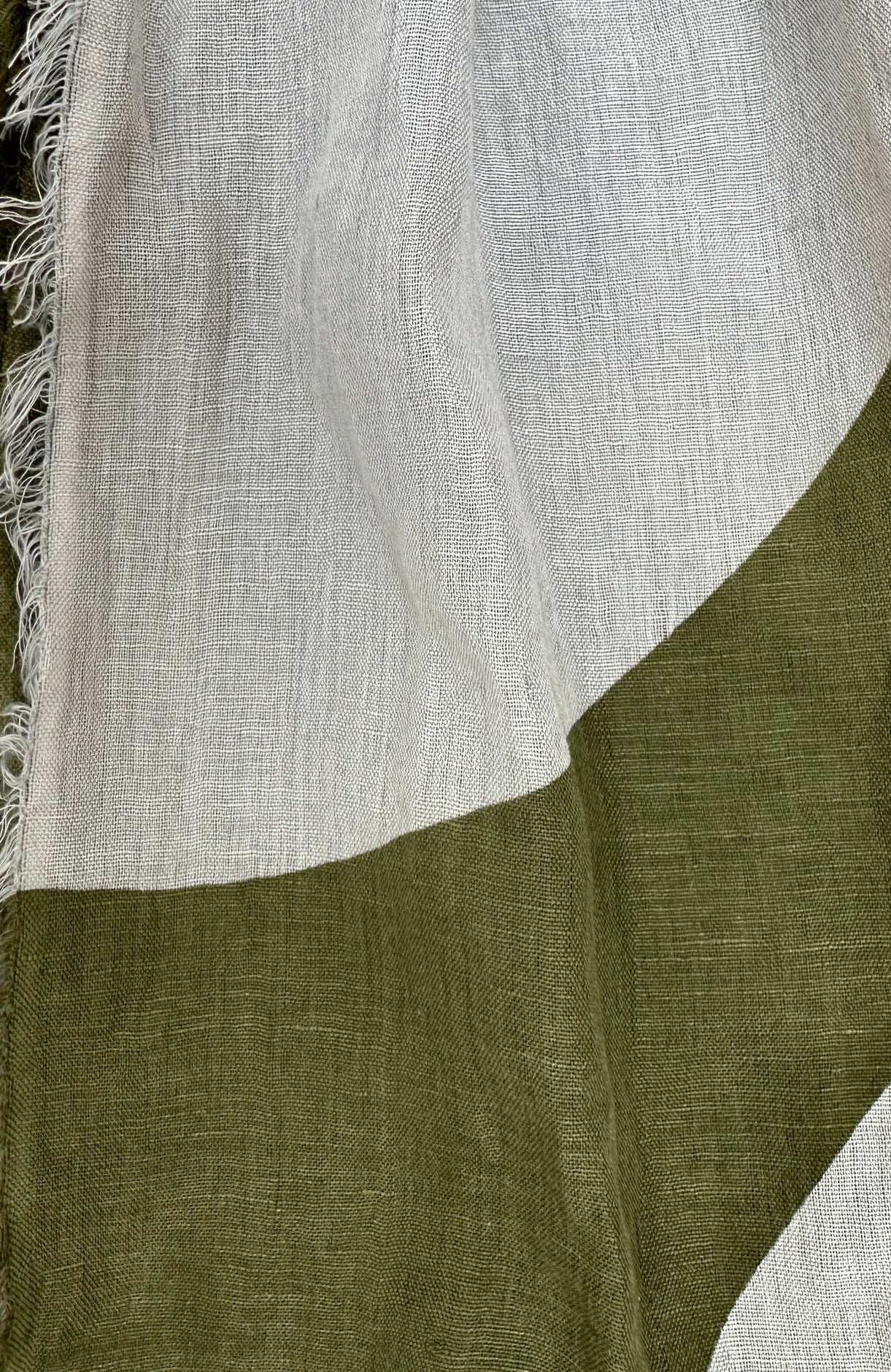 shapes scarf close up pewter grey khaki