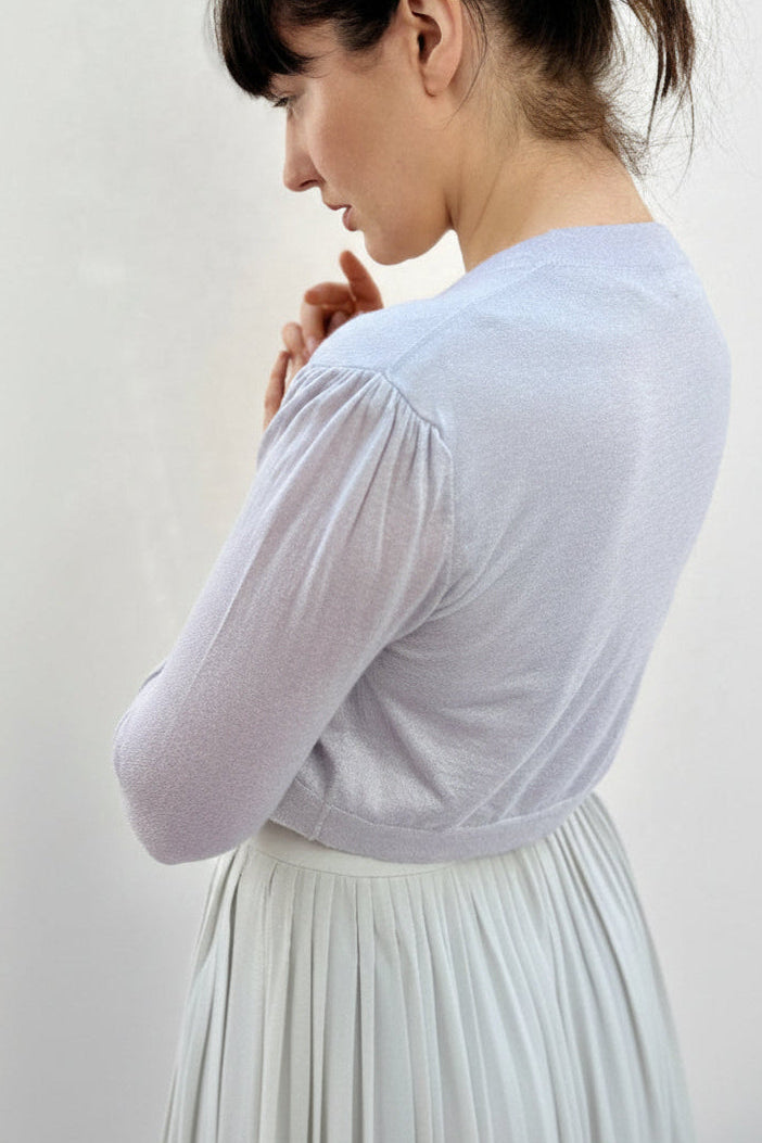 Plein short cashmere silk cropped cardi chakra