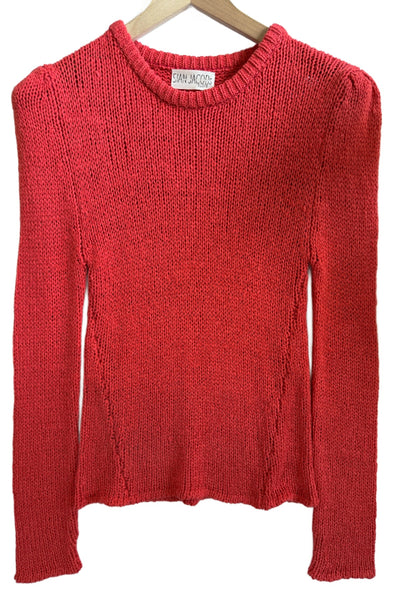 diva geranium on hanger red coral cotton sweater