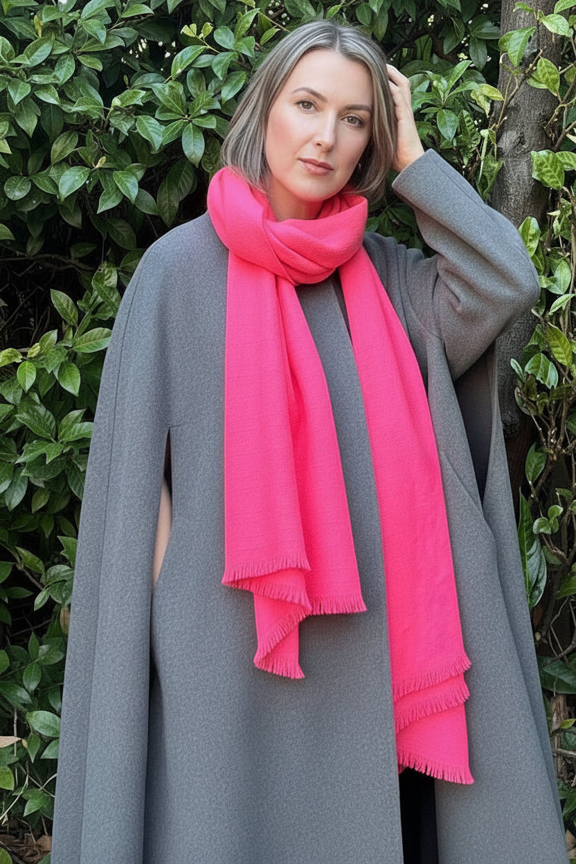 kitty neon pink  scarf