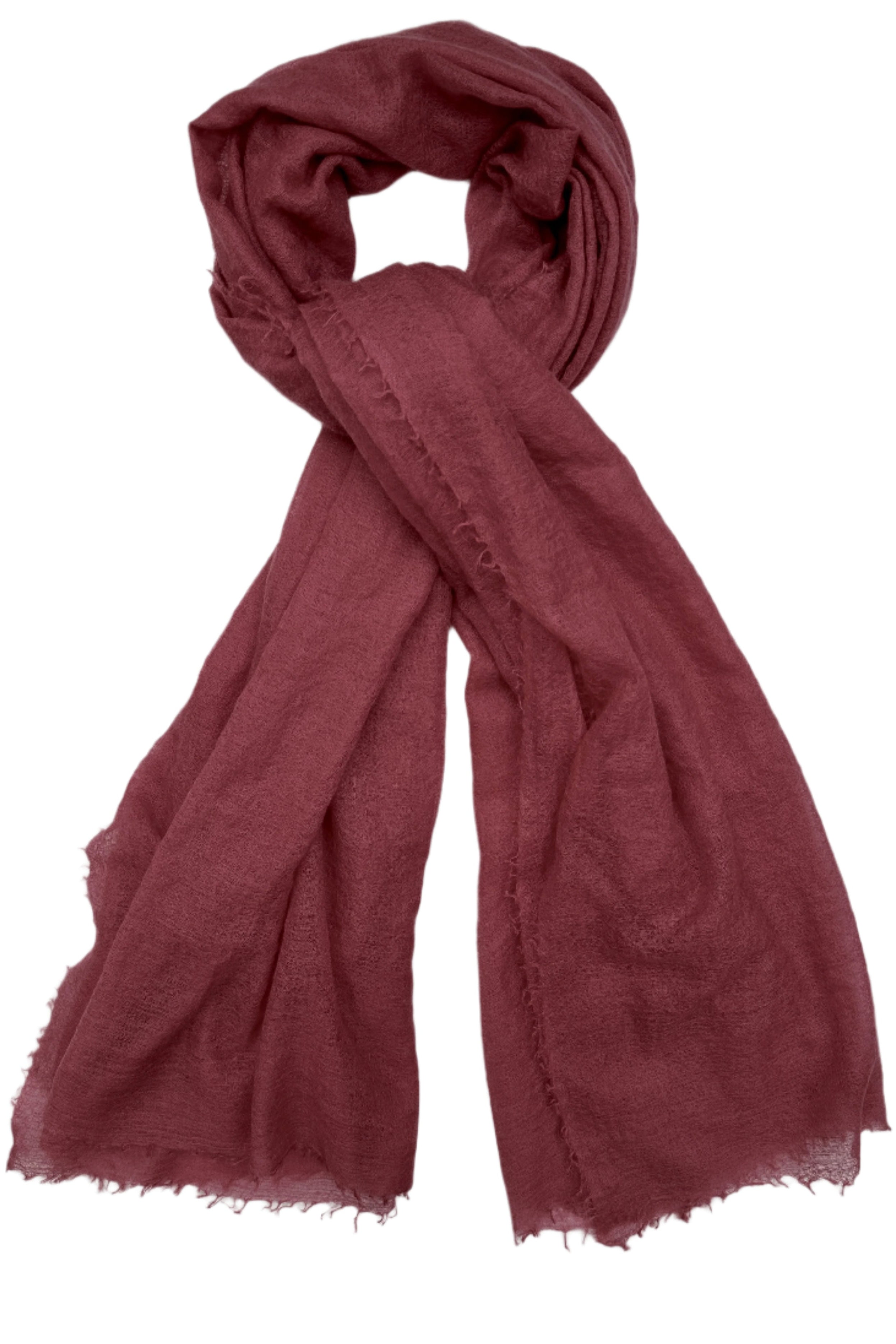 Marmee flat lay khalo rosewood scarf on a white background