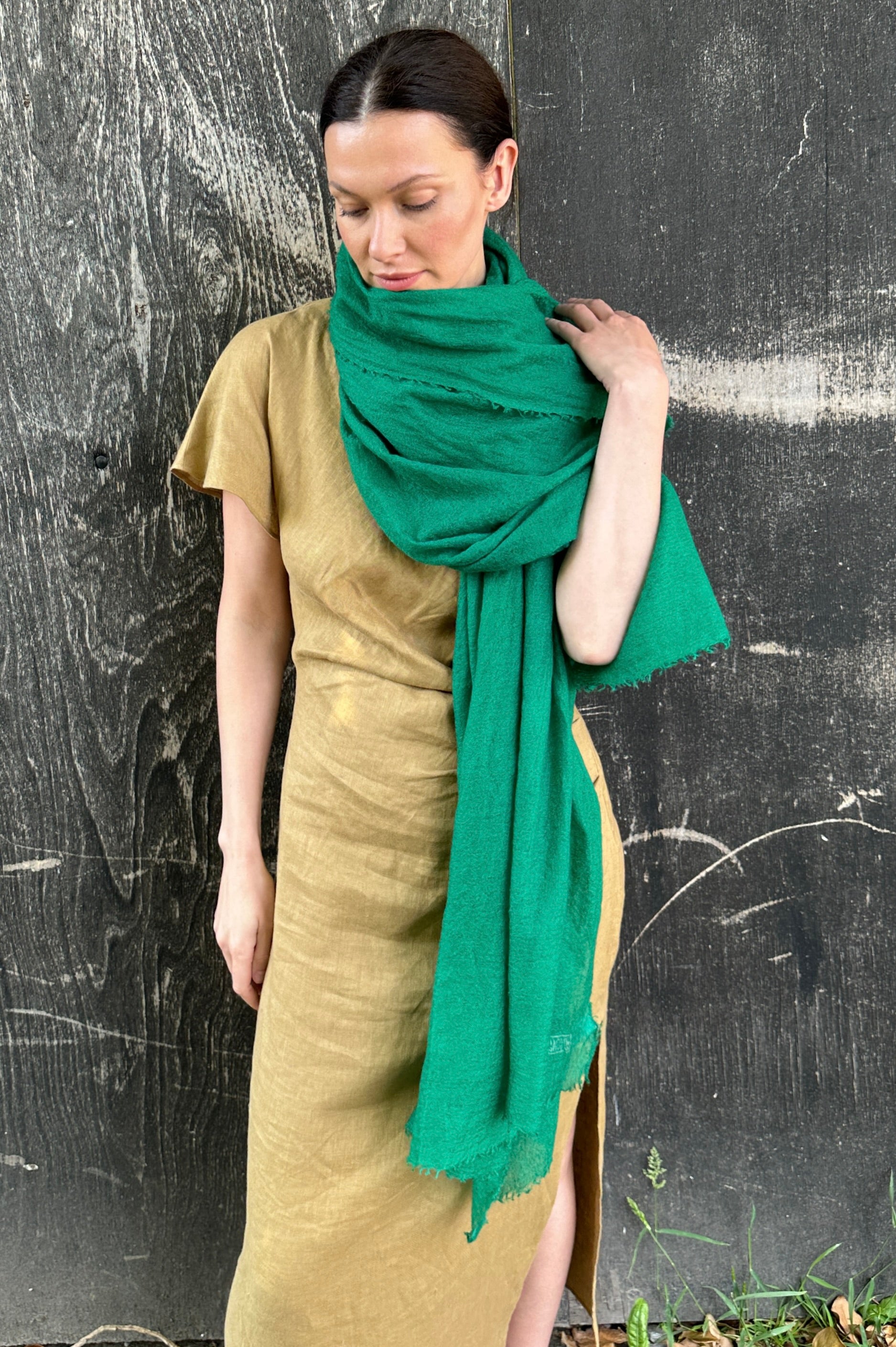 marmee Kelly green emerald scarf side view