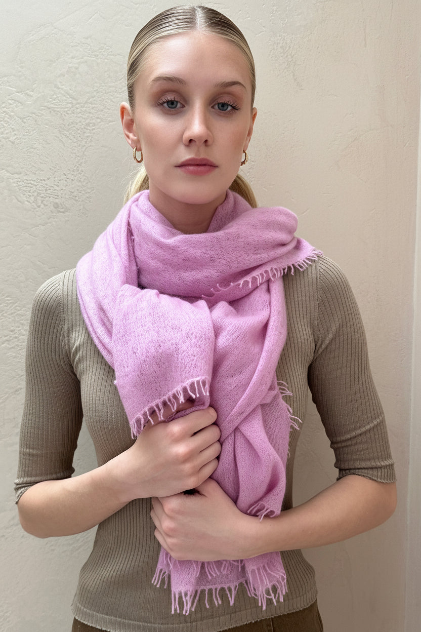 eighty scarf pink azalea cashmere scarf 1
