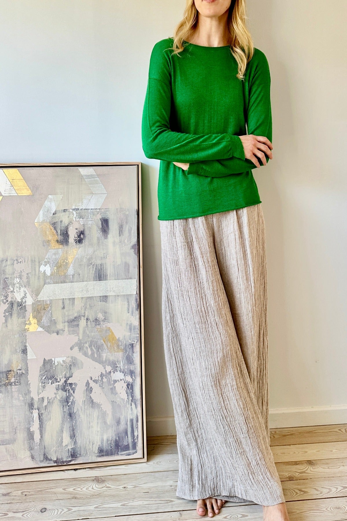 mercy green wordle cashmere sweater