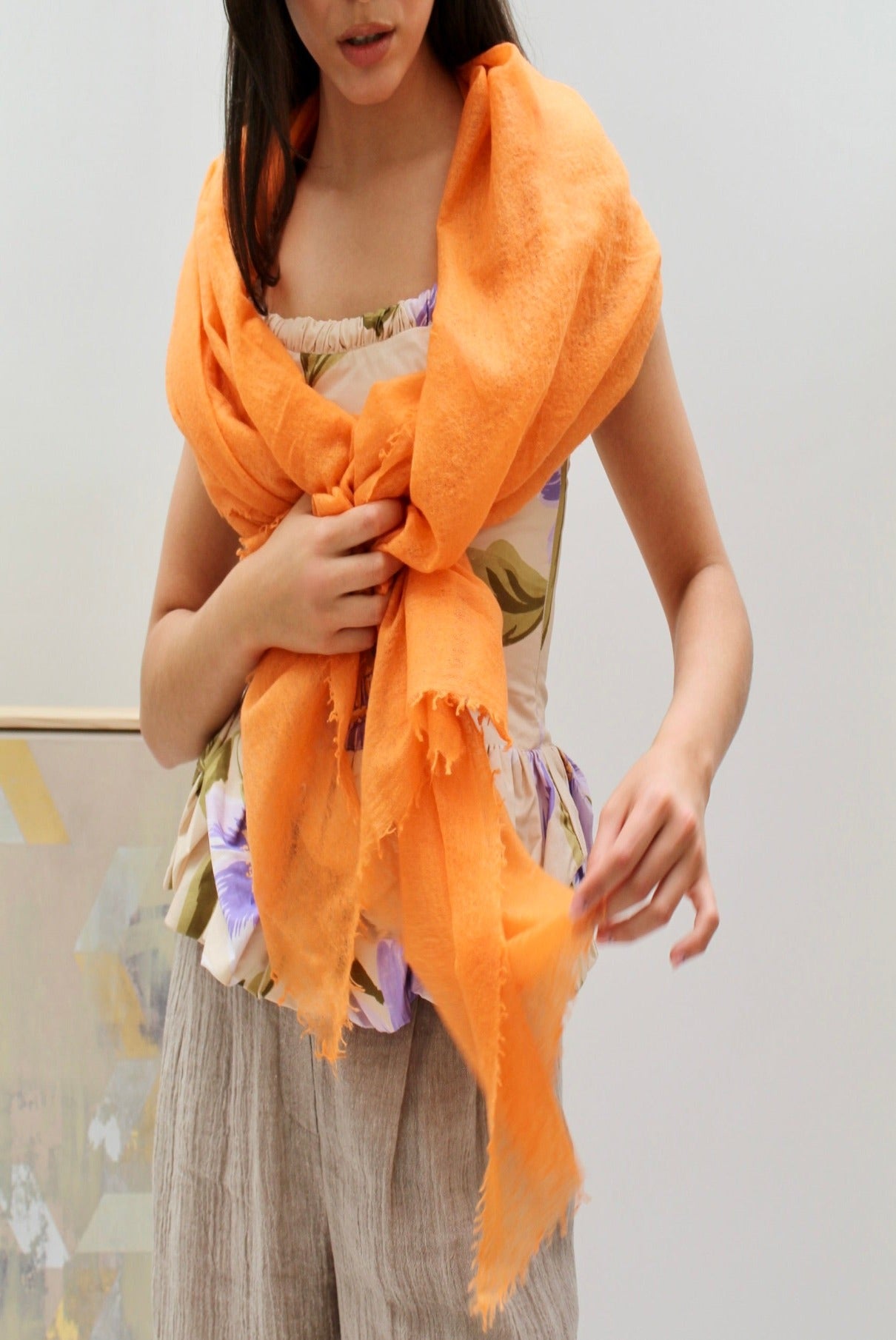 marmee h orange scarf