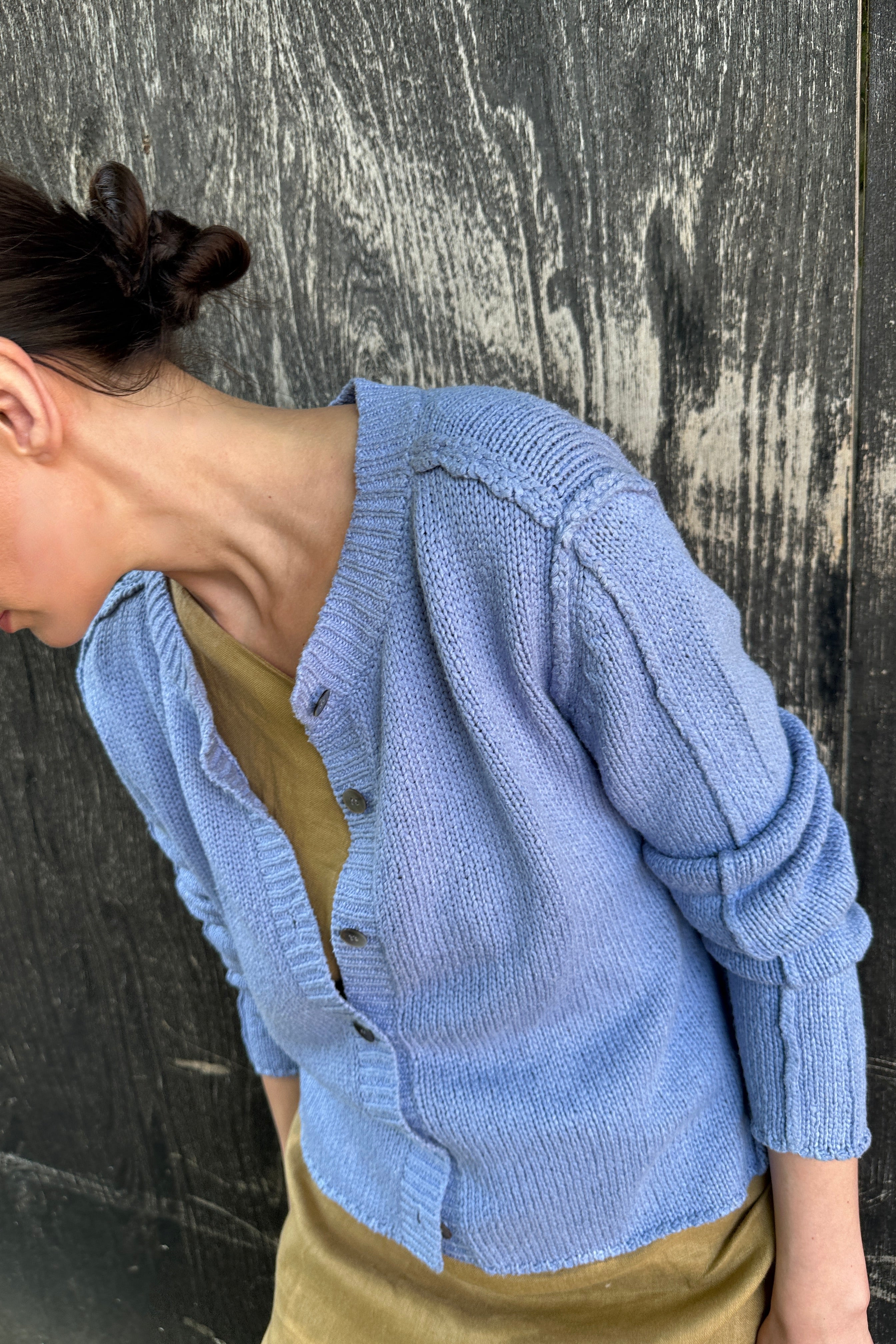 janita avio silk cardi blue 