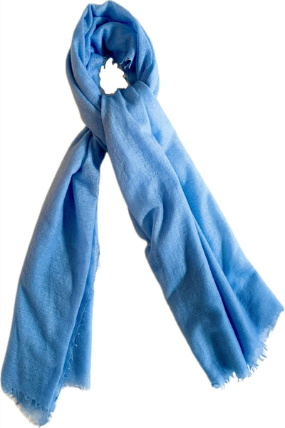 Marmee light cornflower cashmere scarf