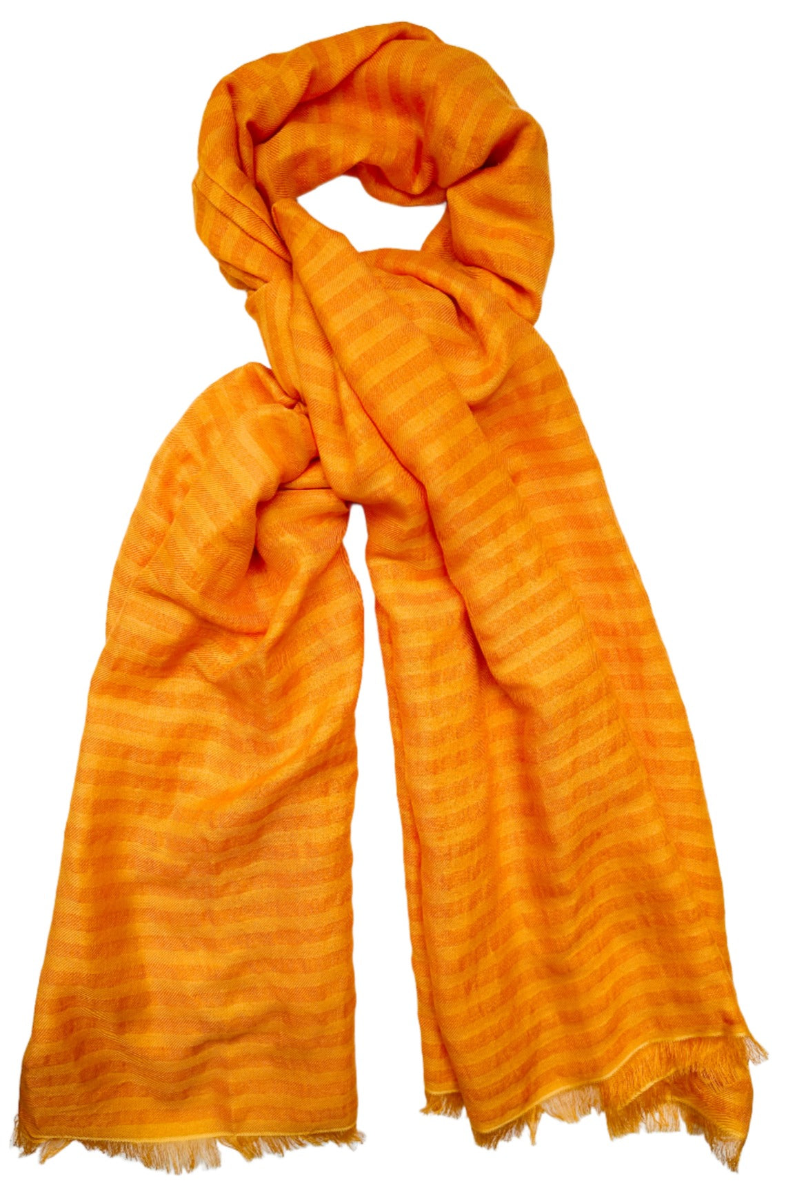 candy self stripe orange nasturtium marigold yellow scarf