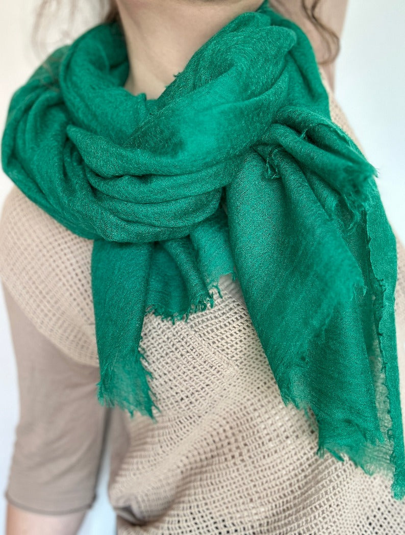 marmee Kelly green emerald scarf closer