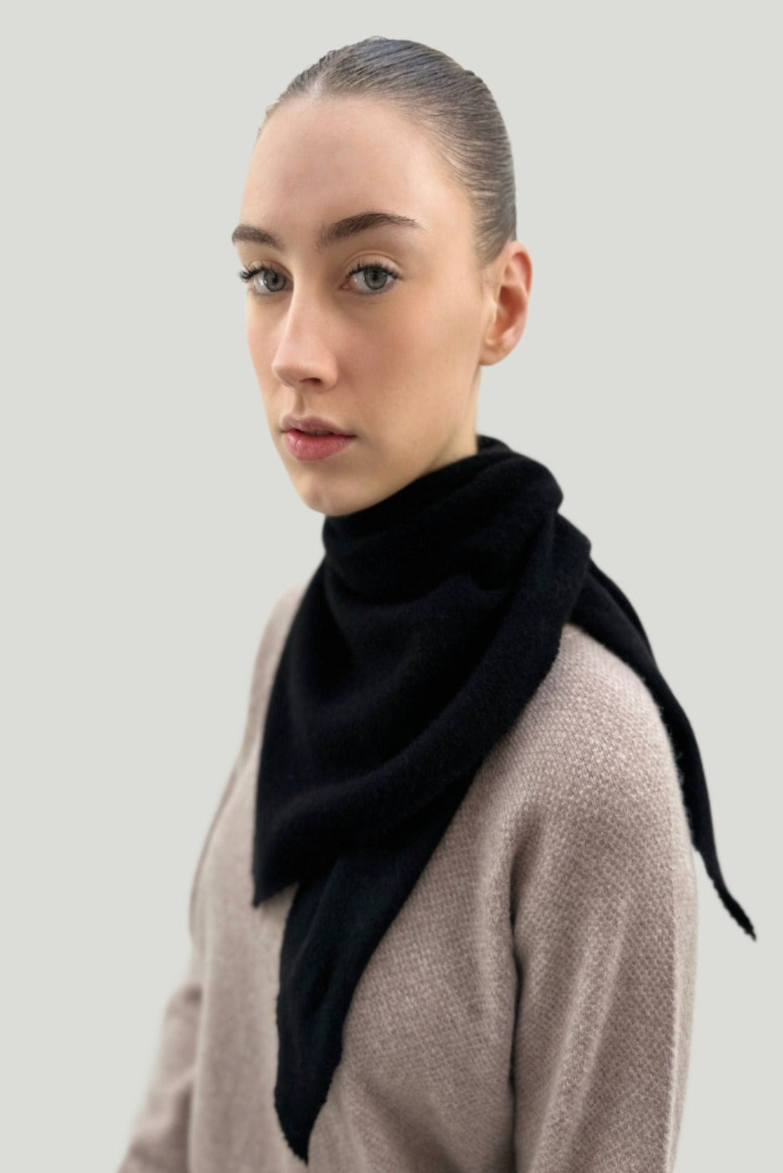 Doon black bandana scarf side view