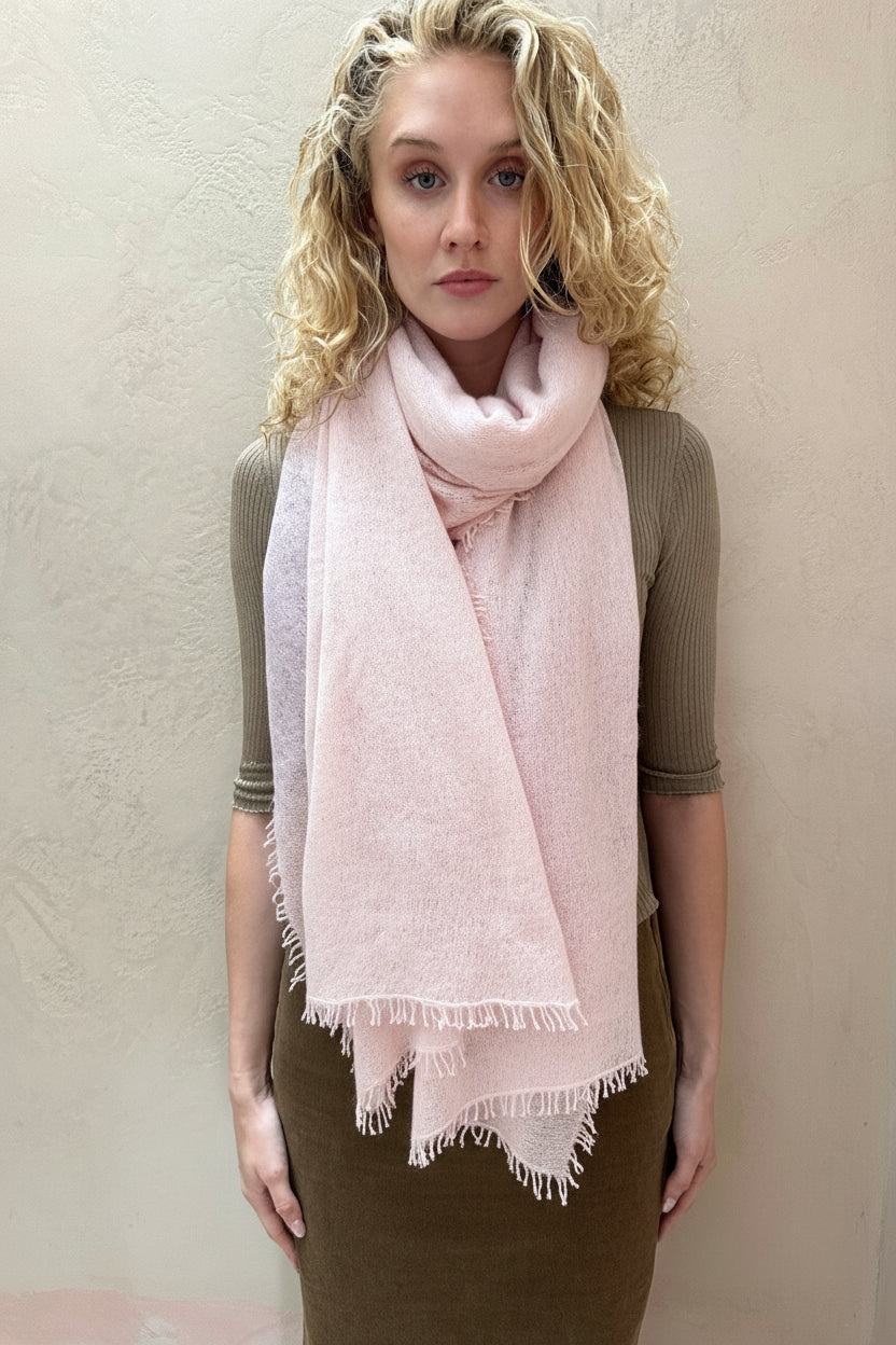 eighty scarf lilac chiffon cashmere scarf long view 2