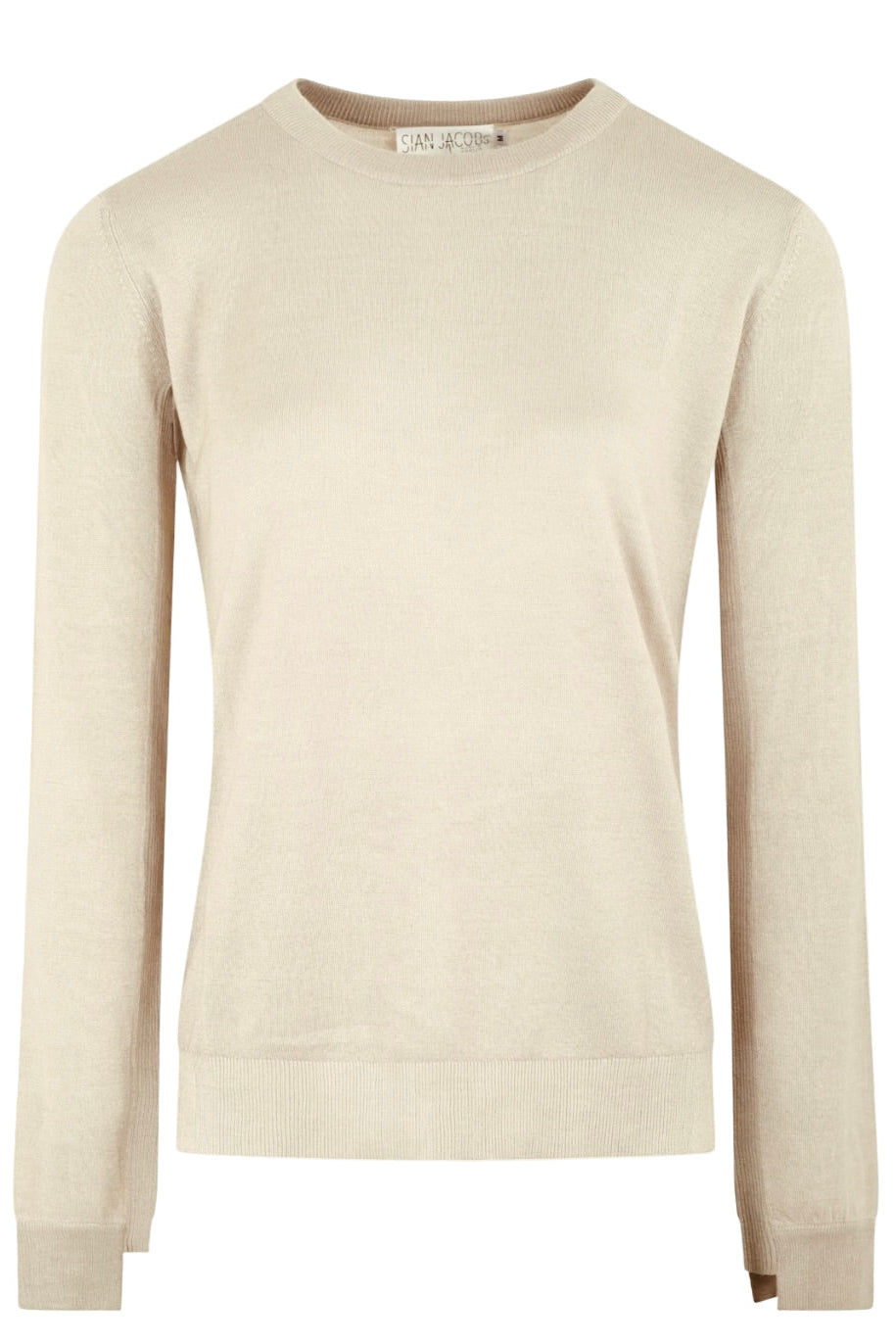 Beige sweater on a white background
