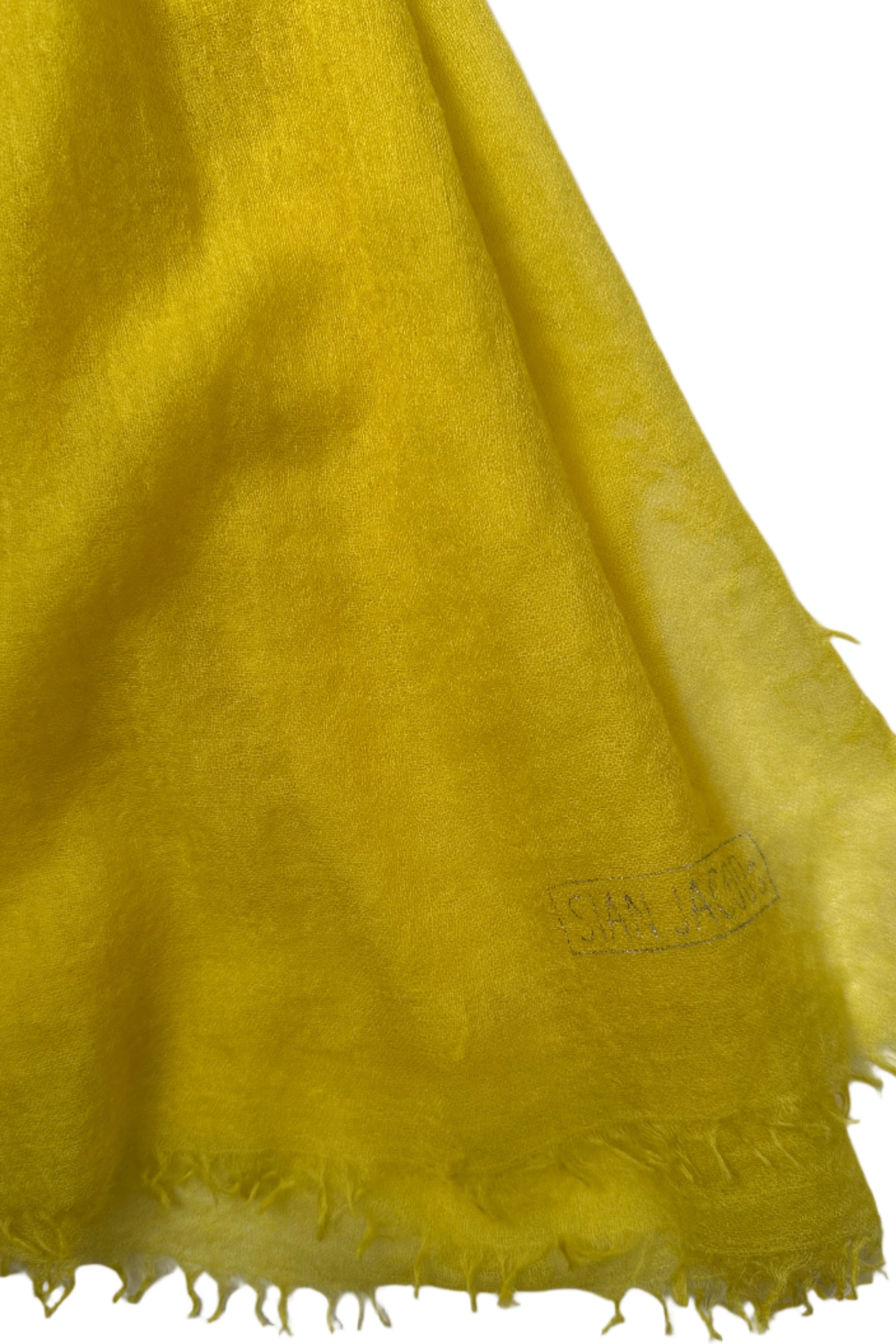 marmee aurora yellow combed cashmere scarf swatch