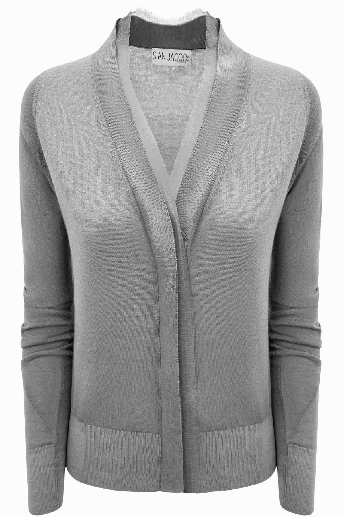 moby steel cardi in pewter grey