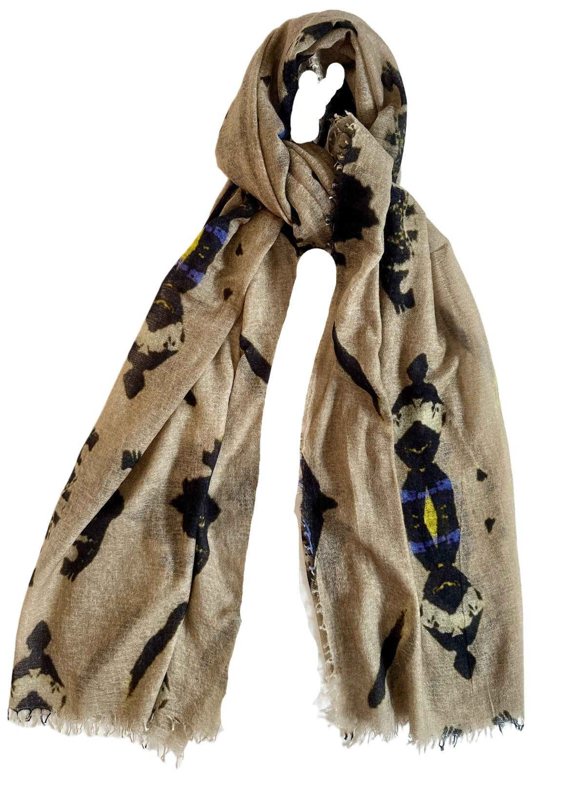 donminga sand scarf flat lay